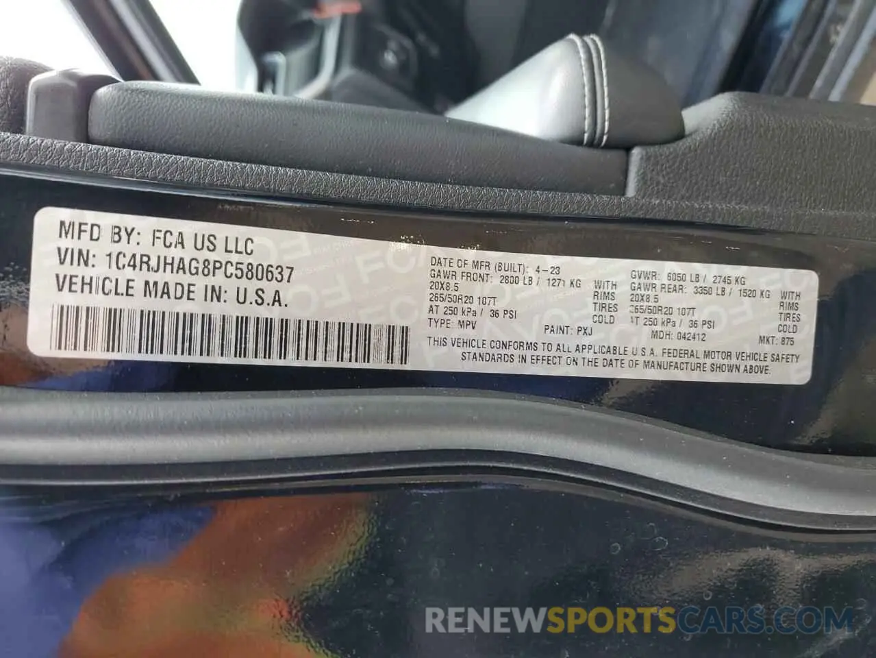 13 fotografías del automóvil dañado 1C4RJHAG8PC580637 JEEP GRAND CHER 2023