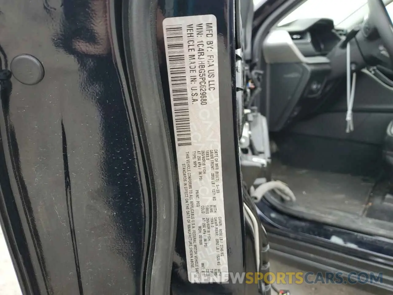 13 fotografías del automóvil dañado 1C4RJHBG5PC629680 JEEP GRAND CHER 2023