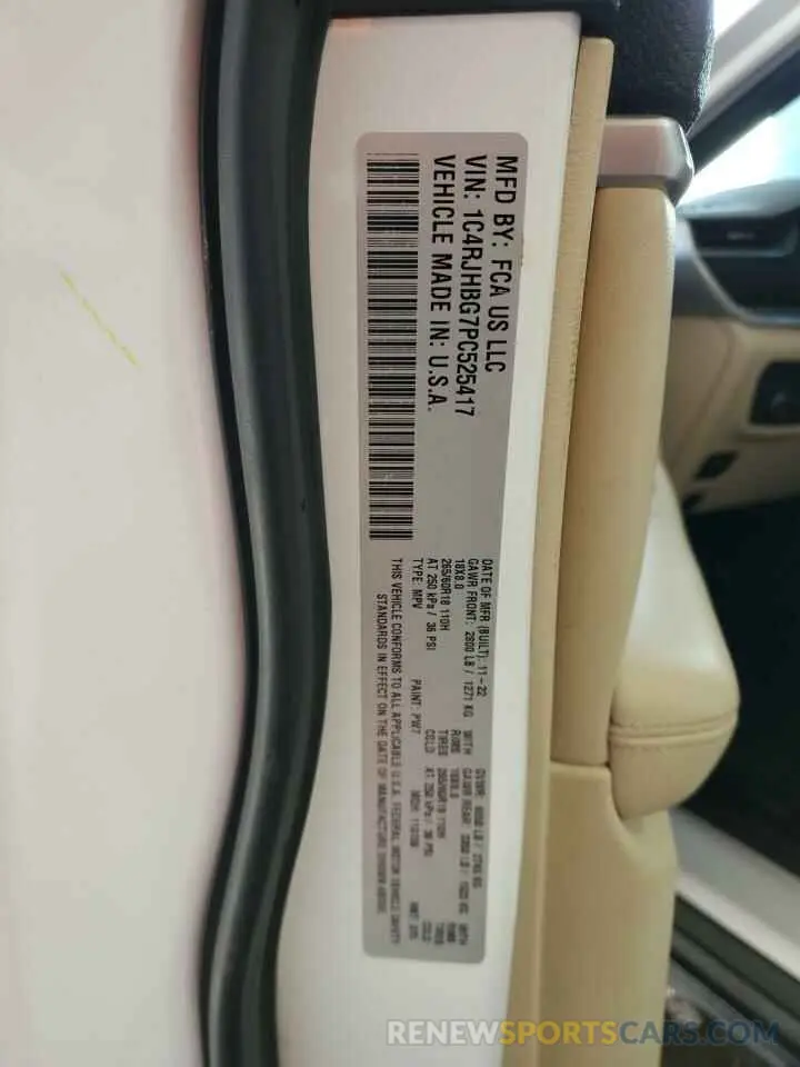 14 fotografías del automóvil dañado 1C4RJHBG7PC525417 JEEP GRAND CHER 2023
