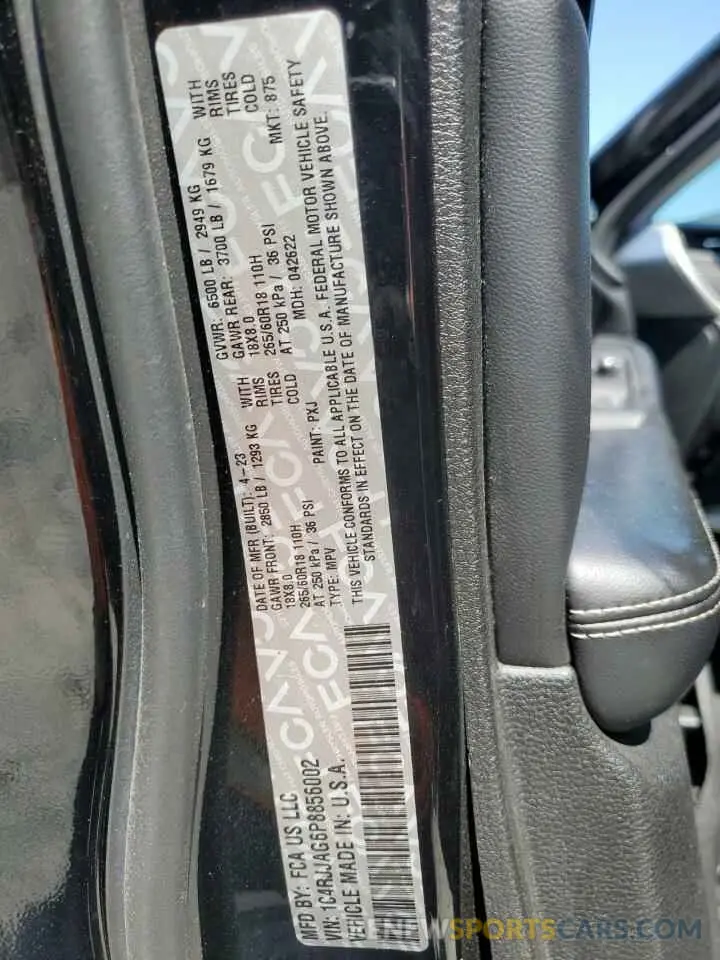 13 fotografías del automóvil dañado 1C4RJJAG6P8856002 JEEP GRAND CHER 2023