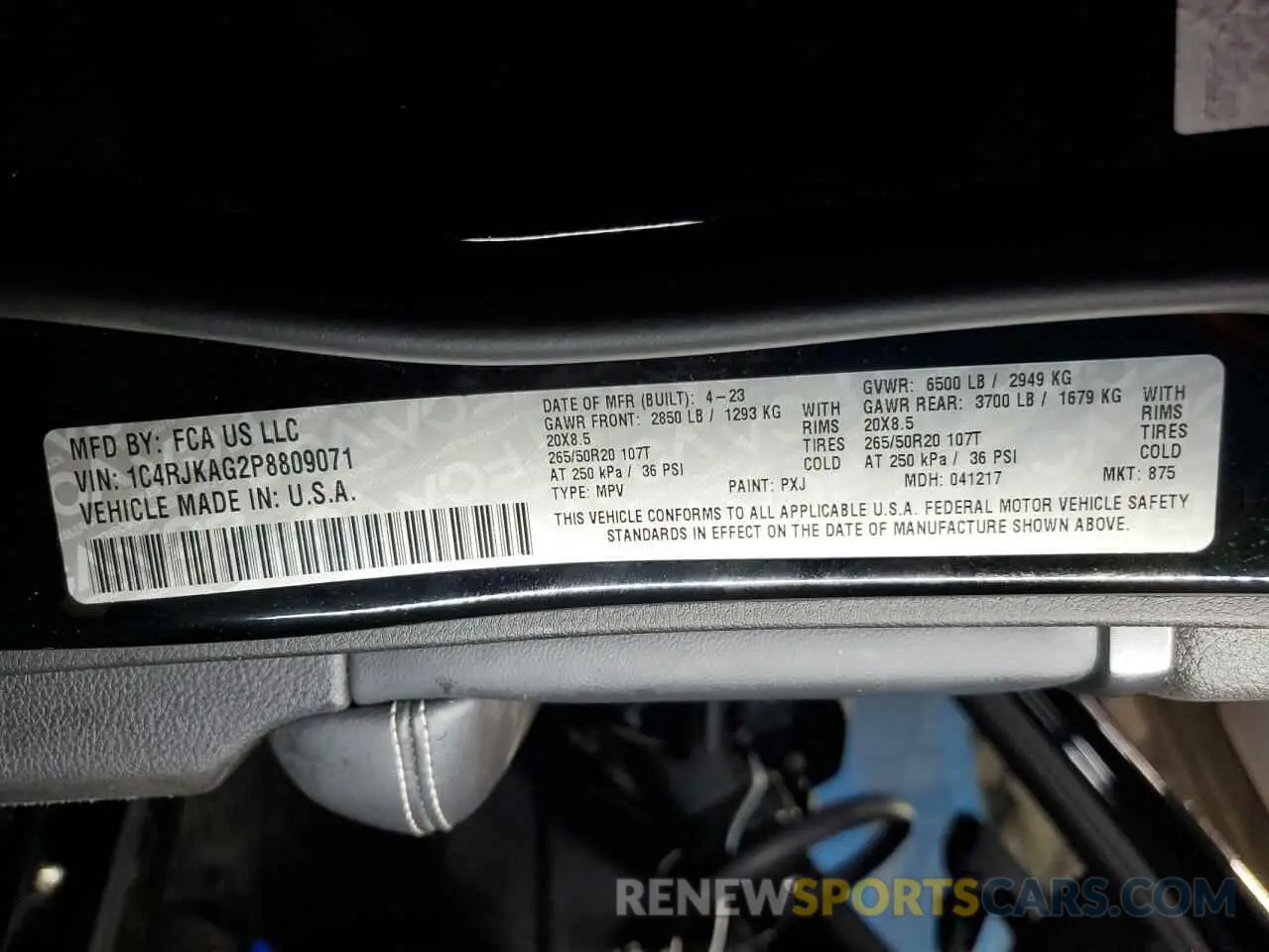 13 fotografías del automóvil dañado 1C4RJKAG2P8809071 JEEP GRAND CHER 2023