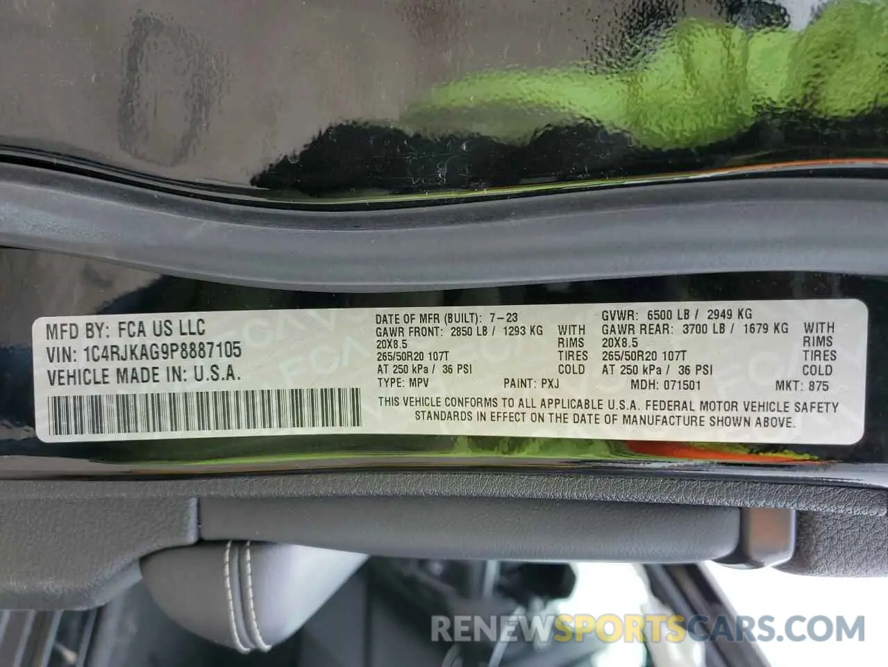 14 fotografías del automóvil dañado 1C4RJKAG9P8887105 JEEP GRAND CHER 2023