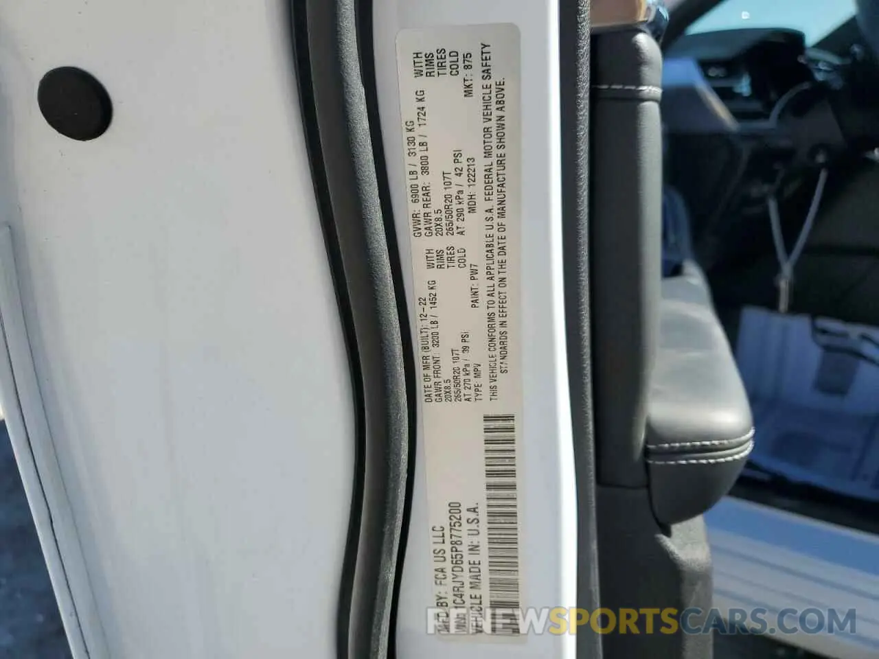 12 fotografías del automóvil dañado 1C4RJYD65P8775200 JEEP GRAND CHER 2023