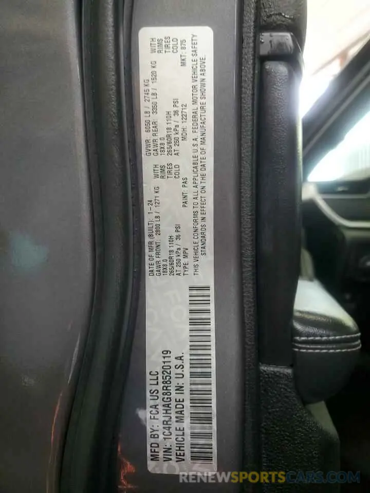 13 fotografías del automóvil dañado 1C4RJHAG8R8520119 JEEP GRAND CHER 2024