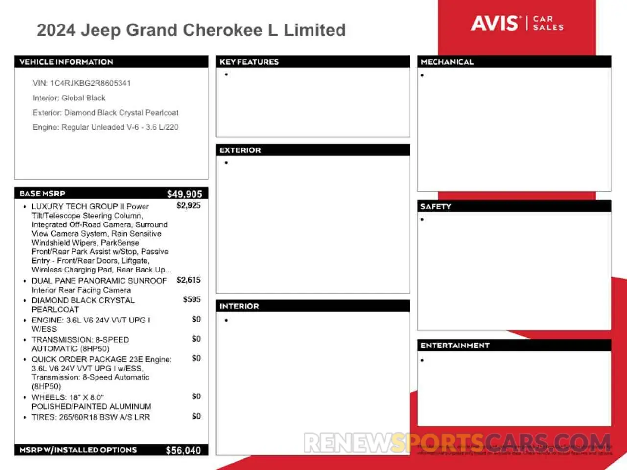 13 fotografías del automóvil dañado 1C4RJKBG2R8605341 JEEP GRAND CHER 2024