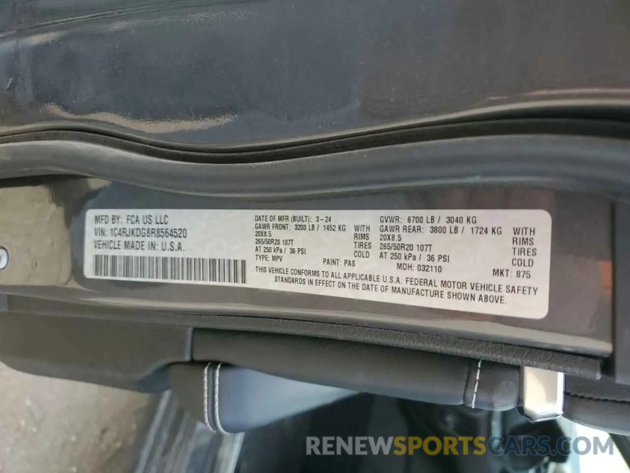 13 fotografías del automóvil dañado 1C4RJKDG8R8564520 JEEP GRAND CHER 2024
