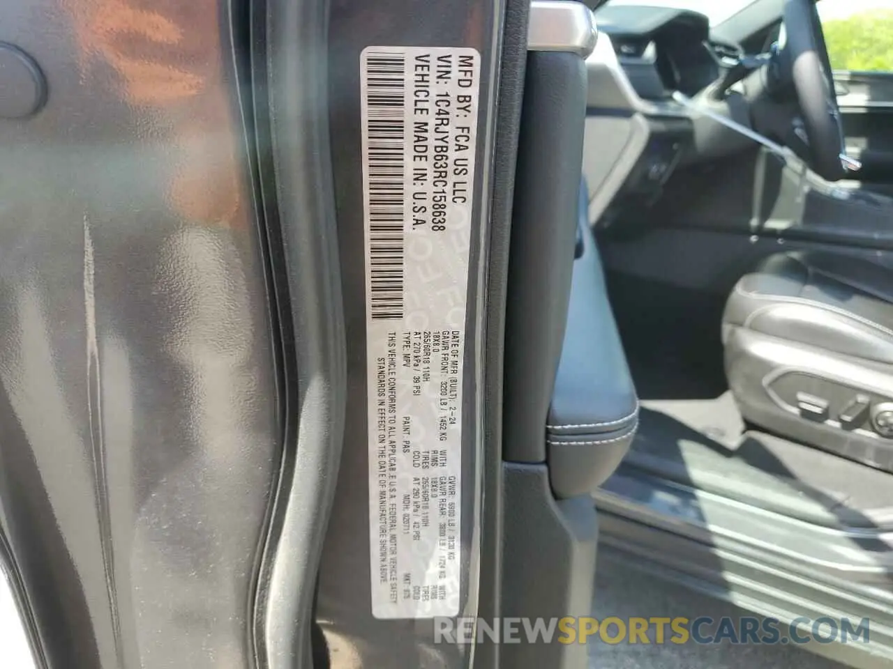 14 fotografías del automóvil dañado 1C4RJYB63RC158638 JEEP GRAND CHER 2024