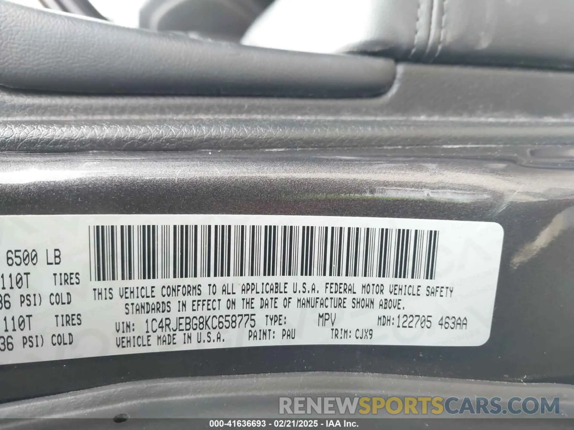 9 fotografías del automóvil dañado 1C4RJEBG8KC658775 JEEP GRAND CHEROKEE 2019