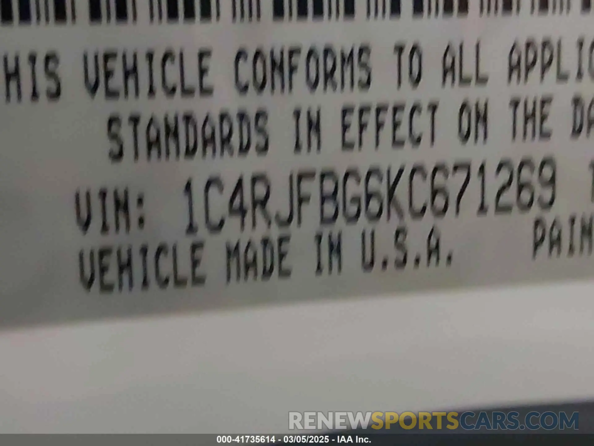 9 fotografías del automóvil dañado 1C4RJFBG6KC671269 JEEP GRAND CHEROKEE 2019