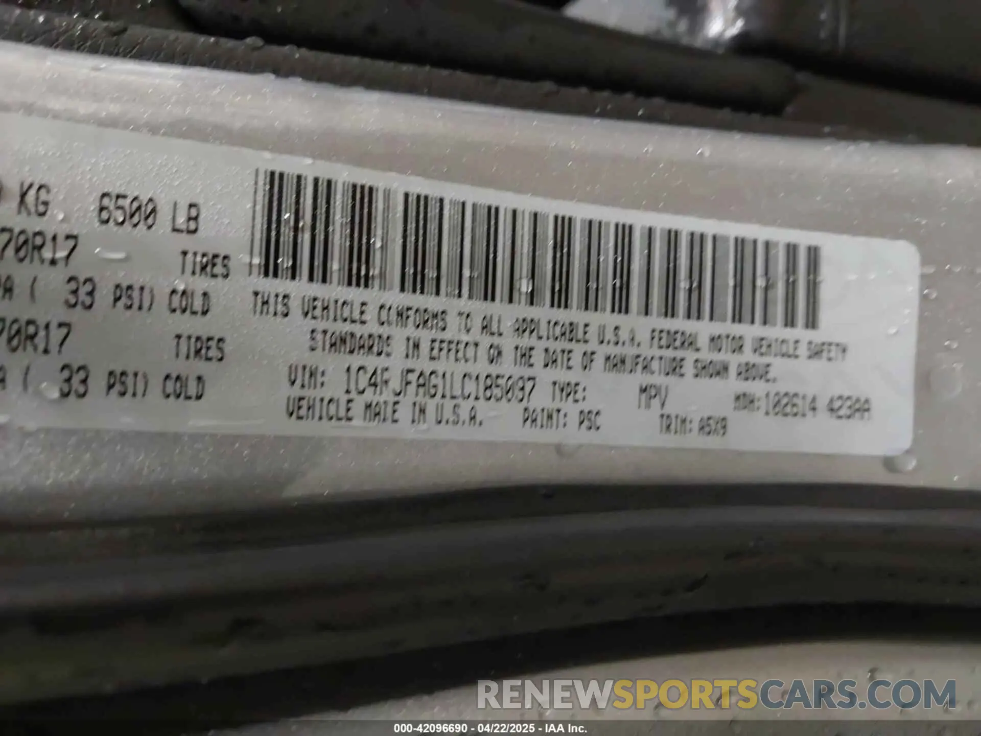 9 fotografías del automóvil dañado 1C4RJFAG1LC185097 JEEP GRAND CHEROKEE 2020
