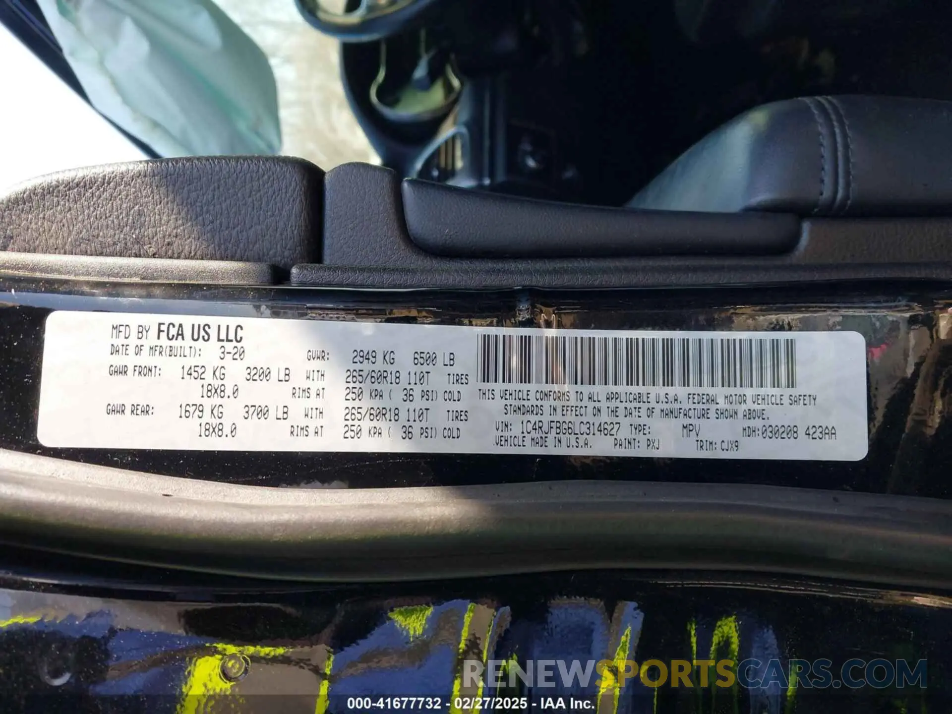 9 fotografías del automóvil dañado 1C4RJFBG6LC314627 JEEP GRAND CHEROKEE 2020