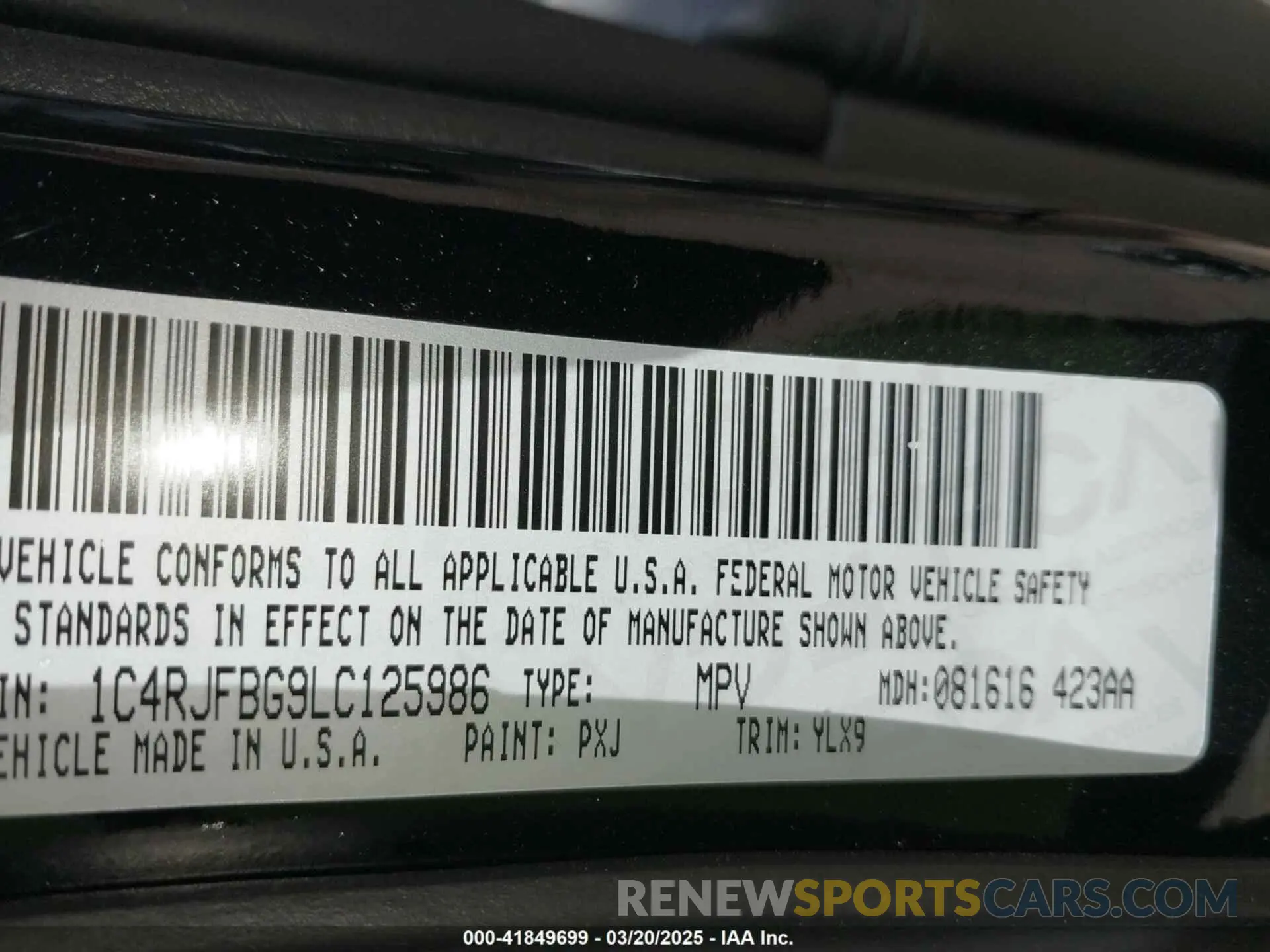 9 fotografías del automóvil dañado 1C4RJFBG9LC125986 JEEP GRAND CHEROKEE 2020