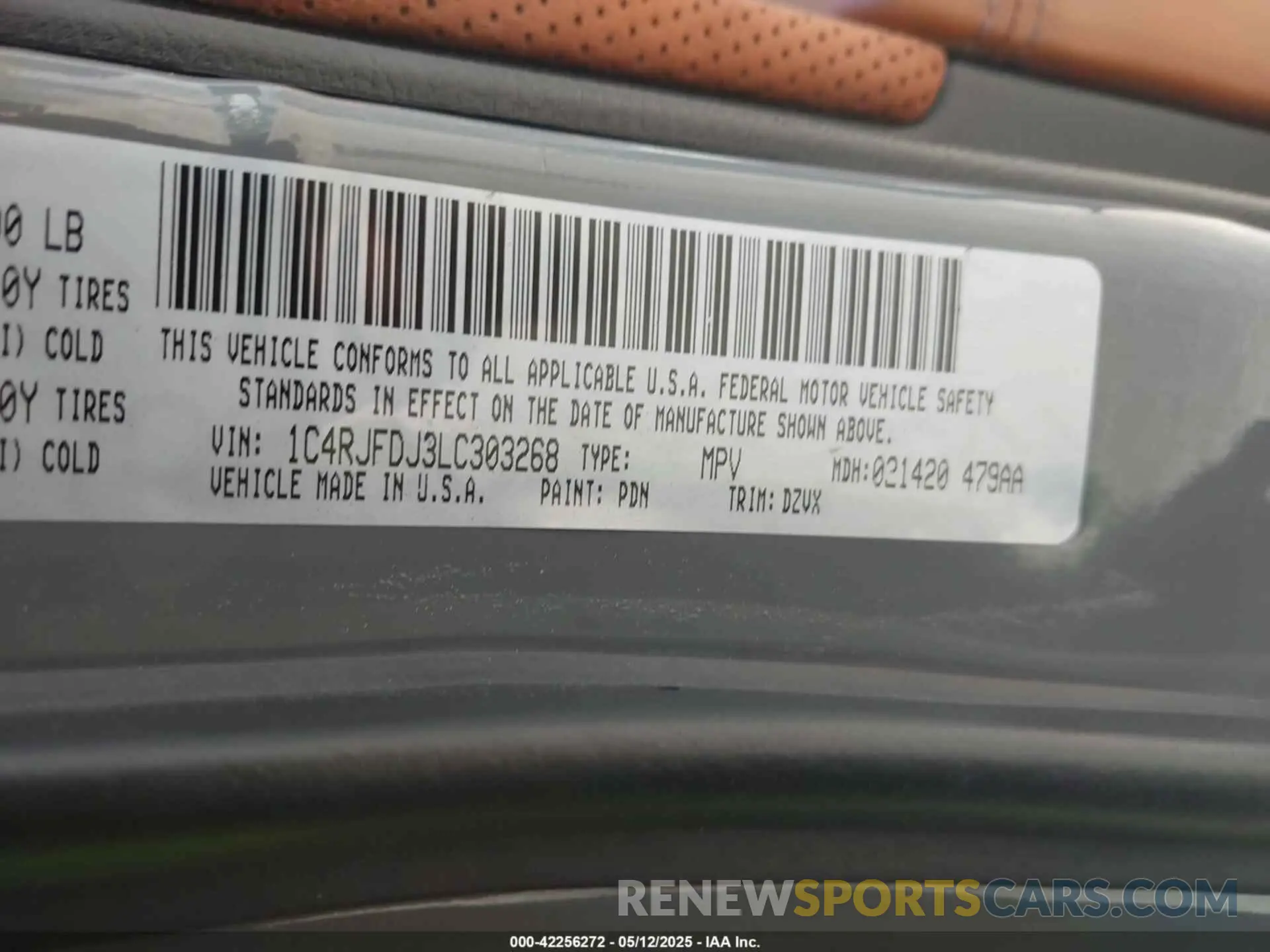 9 fotografías del automóvil dañado 1C4RJFDJ3LC303268 JEEP GRAND CHEROKEE 2020