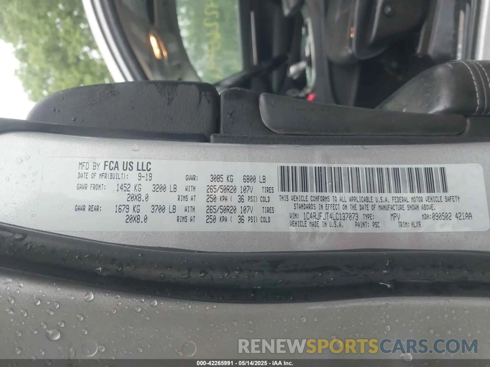 9 fotografías del automóvil dañado 1C4RJFJT4LC137073 JEEP GRAND CHEROKEE 2020