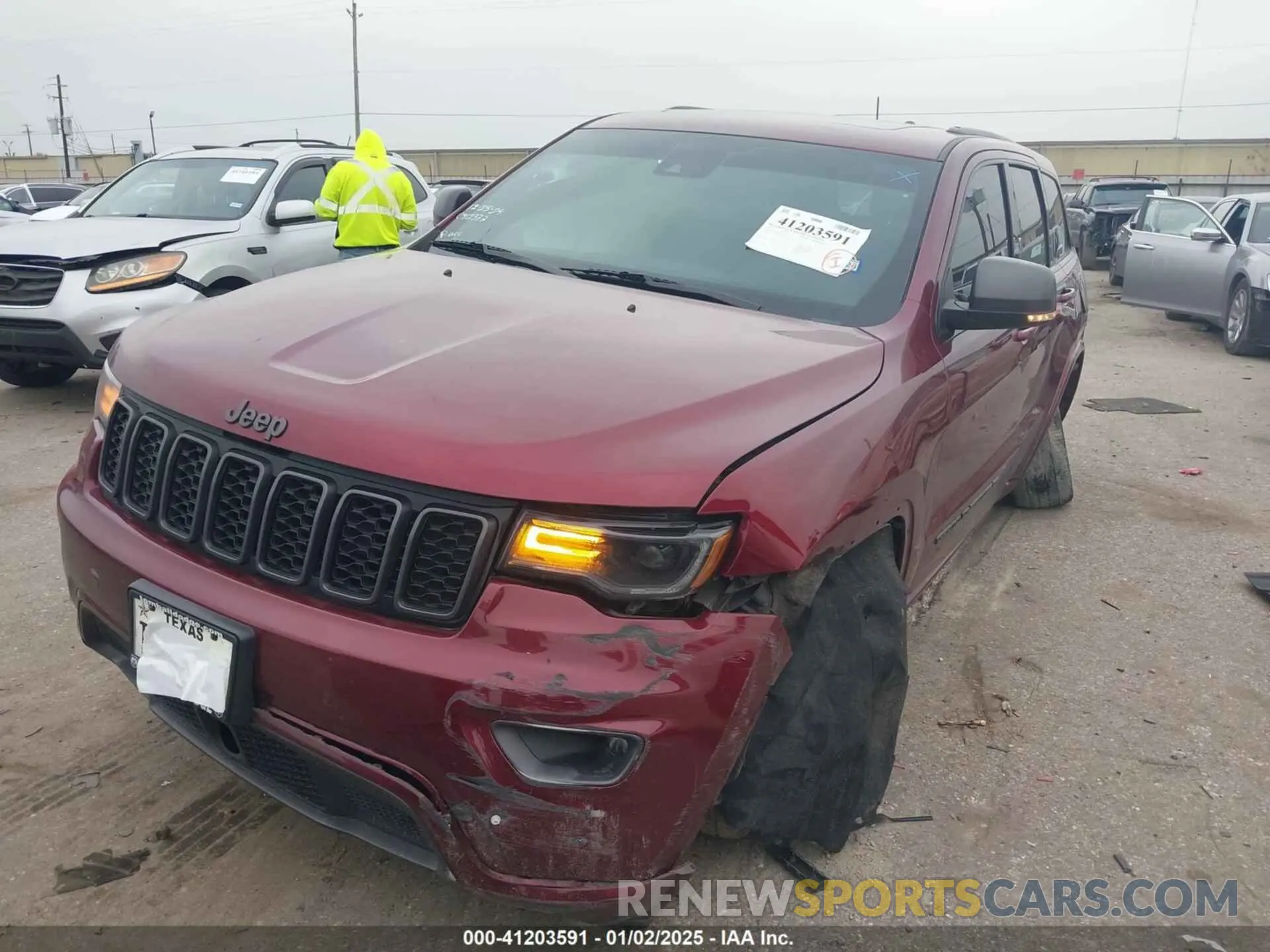 2 fotografías del automóvil dañado 1C4RJEBG7MC595610 JEEP GRAND CHEROKEE 2021