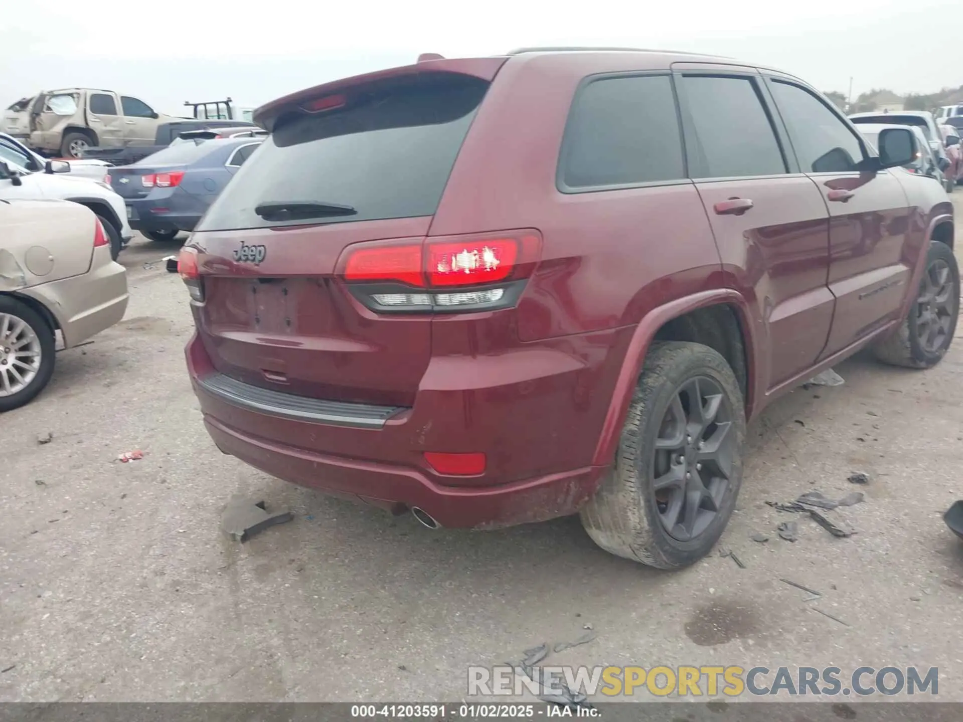 4 fotografías del automóvil dañado 1C4RJEBG7MC595610 JEEP GRAND CHEROKEE 2021