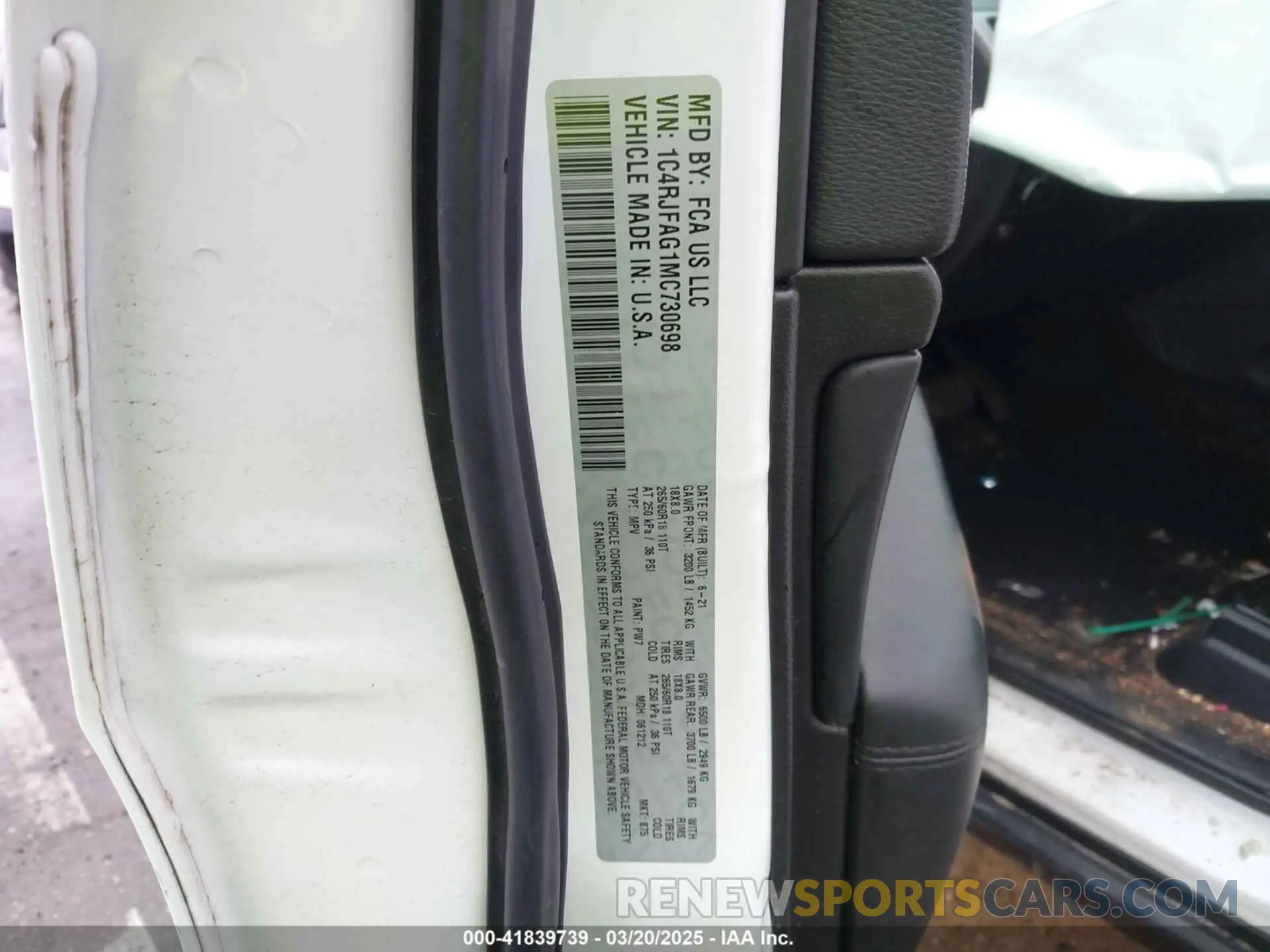 9 fotografías del automóvil dañado 1C4RJFAG1MC730698 JEEP GRAND CHEROKEE 2021