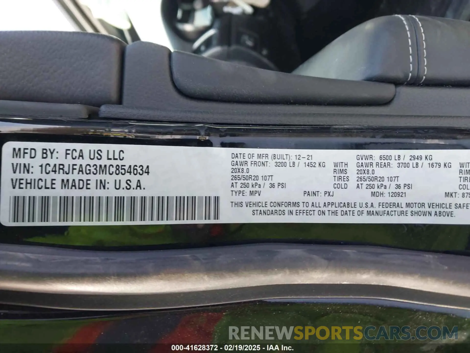 9 fotografías del automóvil dañado 1C4RJFAG3MC854634 JEEP GRAND CHEROKEE 2021