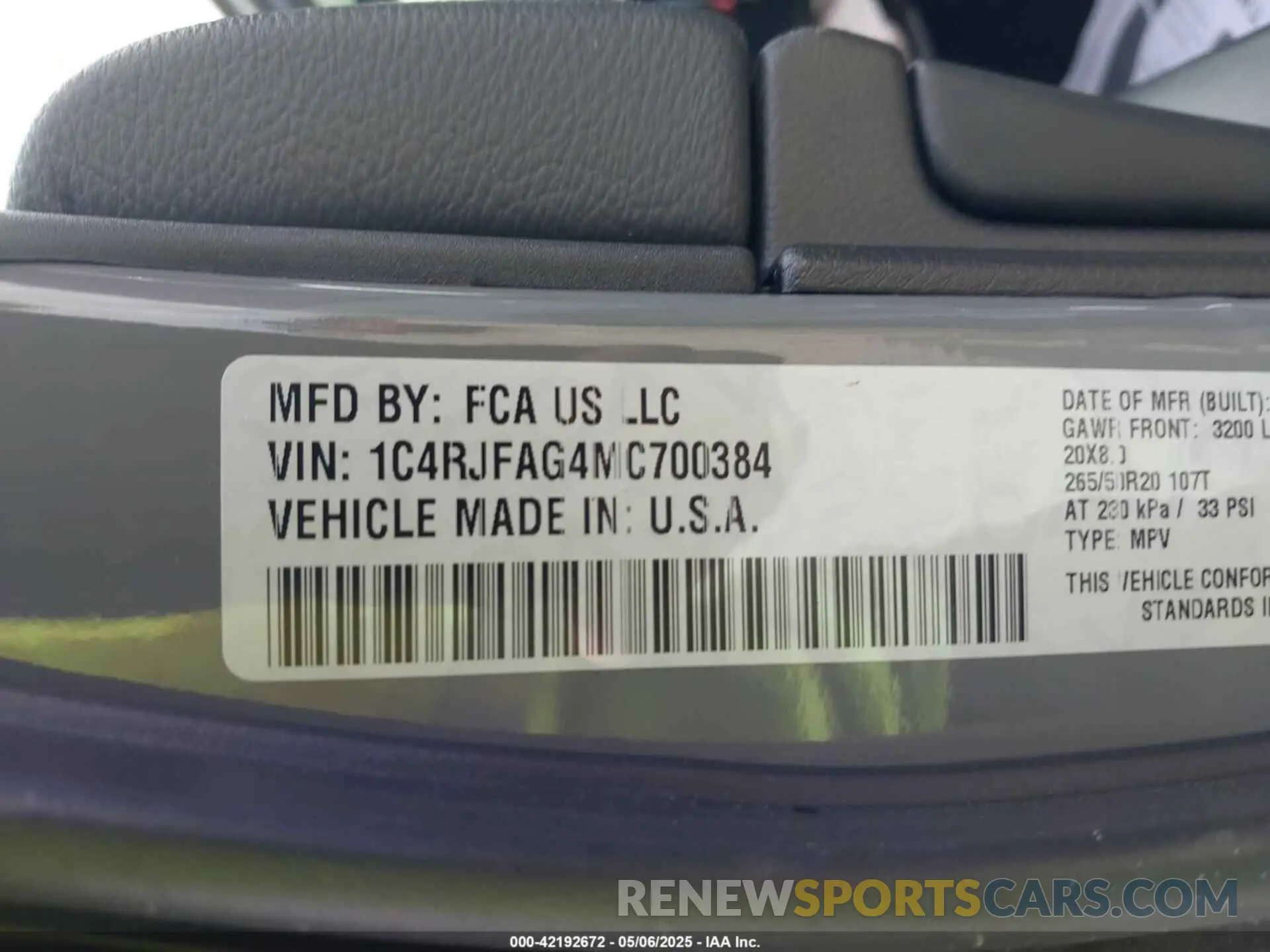 9 fotografías del automóvil dañado 1C4RJFAG4MC700384 JEEP GRAND CHEROKEE 2021