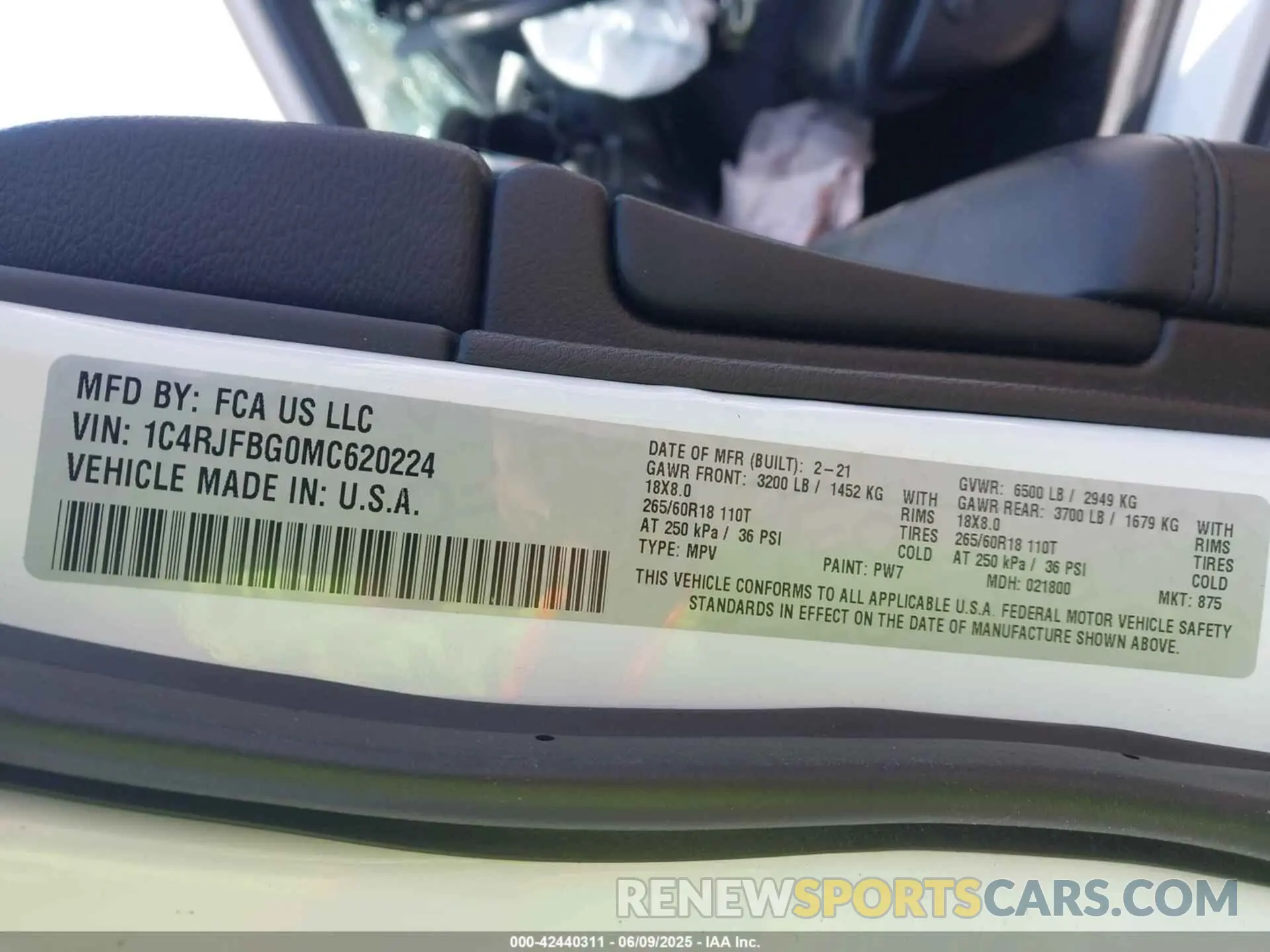 9 fotografías del automóvil dañado 1C4RJFBG0MC620224 JEEP GRAND CHEROKEE 2021