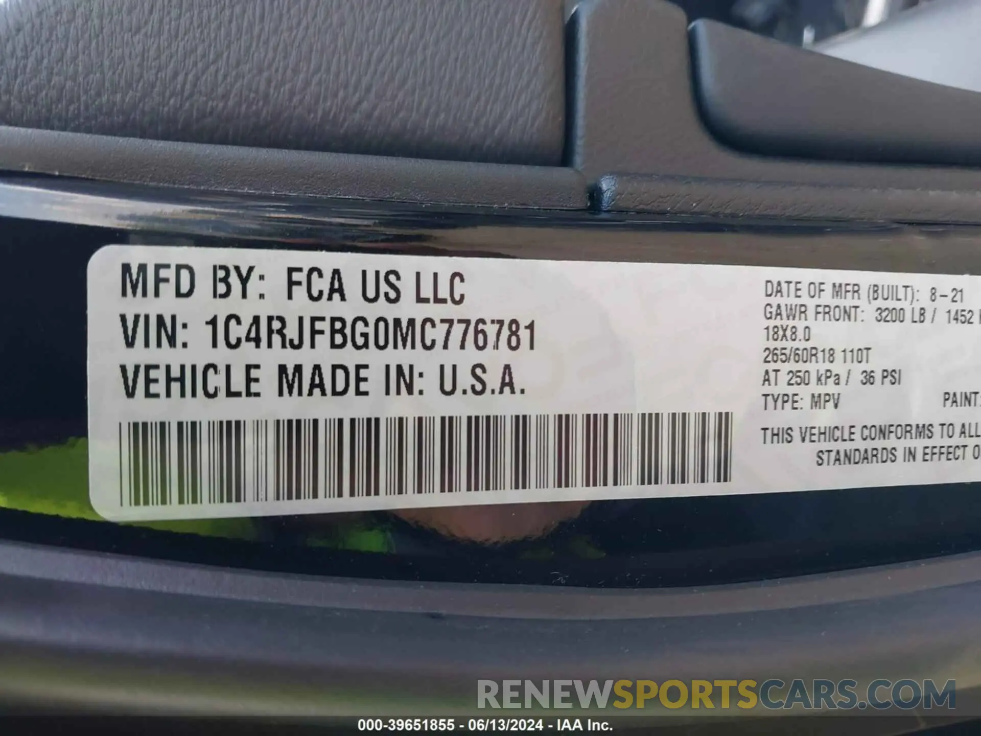 9 fotografías del automóvil dañado 1C4RJFBG0MC776781 JEEP GRAND CHEROKEE 2021