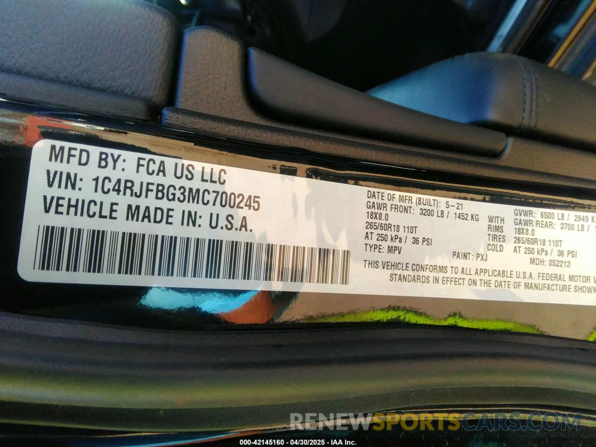 9 fotografías del automóvil dañado 1C4RJFBG3MC700245 JEEP GRAND CHEROKEE 2021