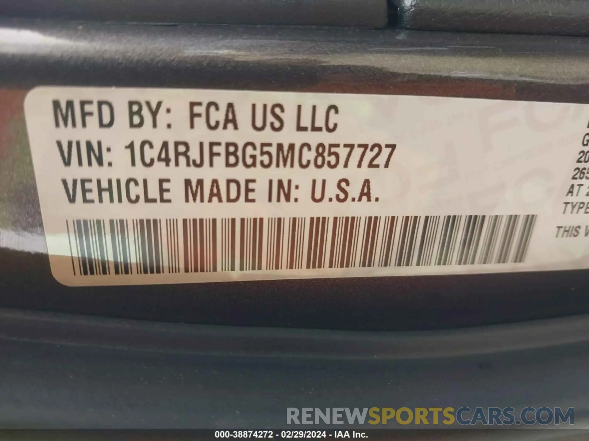 9 fotografías del automóvil dañado 1C4RJFBG5MC857727 JEEP GRAND CHEROKEE 2021