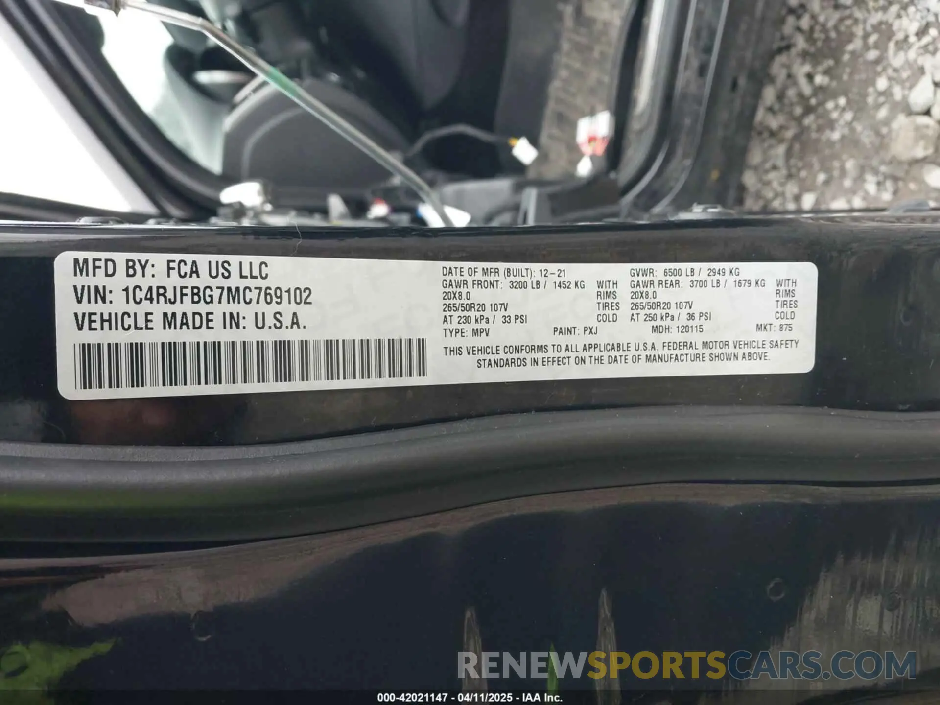 9 fotografías del automóvil dañado 1C4RJFBG7MC769102 JEEP GRAND CHEROKEE 2021