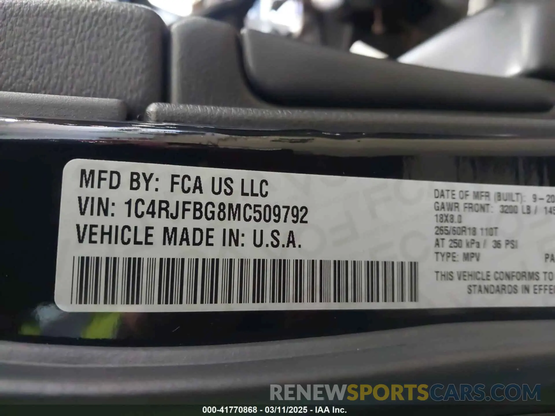 9 fotografías del automóvil dañado 1C4RJFBG8MC509792 JEEP GRAND CHEROKEE 2021