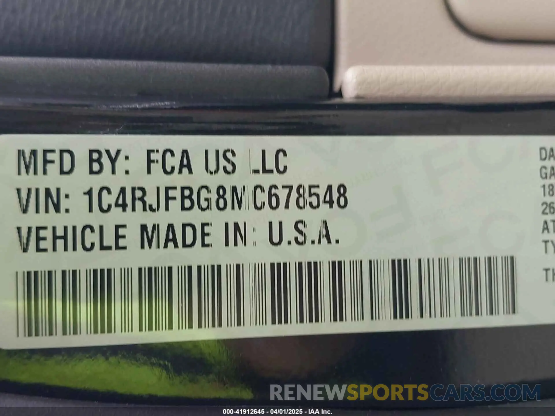 9 fotografías del automóvil dañado 1C4RJFBG8MC678548 JEEP GRAND CHEROKEE 2021