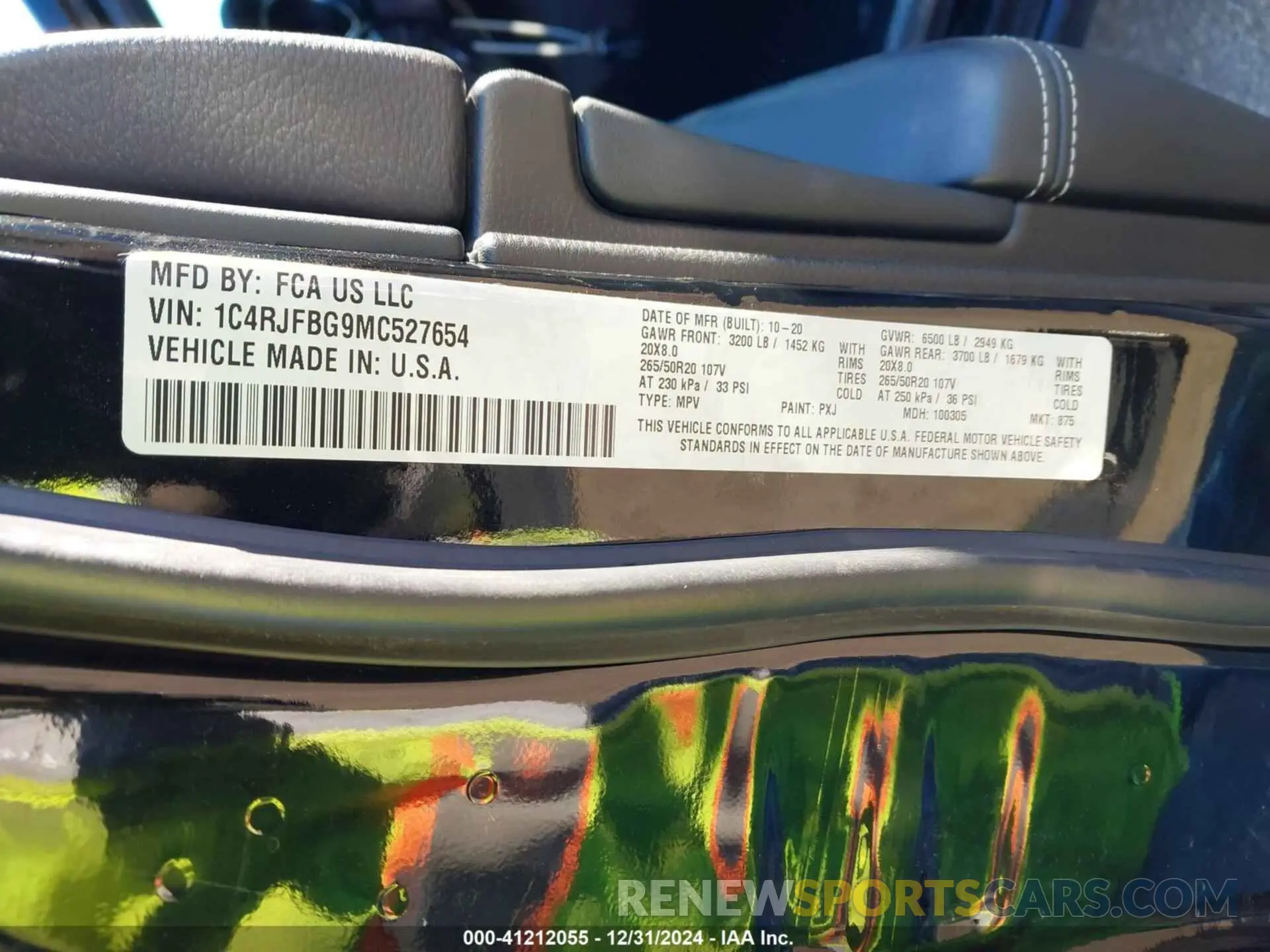 9 fotografías del automóvil dañado 1C4RJFBG9MC527654 JEEP GRAND CHEROKEE 2021