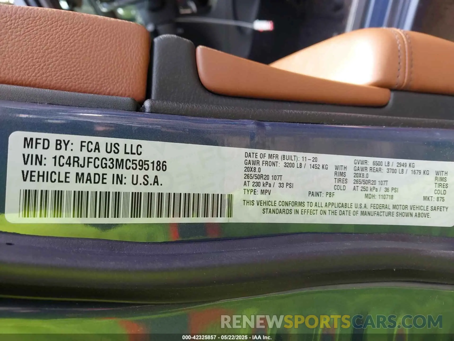 9 fotografías del automóvil dañado 1C4RJFCG3MC595186 JEEP GRAND CHEROKEE 2021