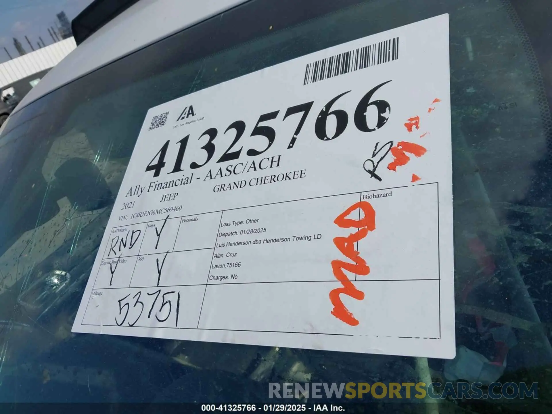 16 fotografías del automóvil dañado 1C4RJFJG6MC569460 JEEP GRAND CHEROKEE 2021