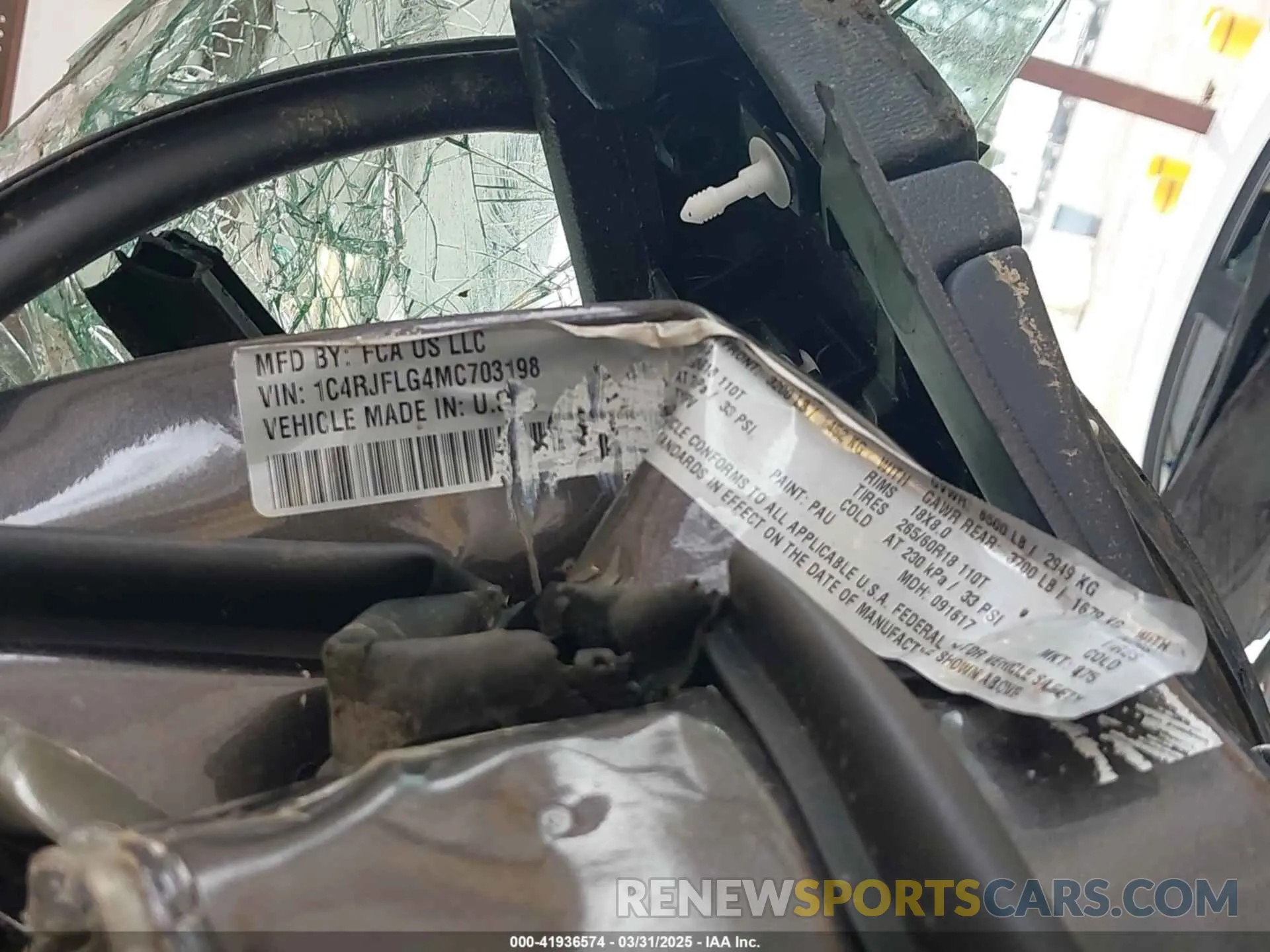 9 fotografías del automóvil dañado 1C4RJFLG4MC703198 JEEP GRAND CHEROKEE 2021