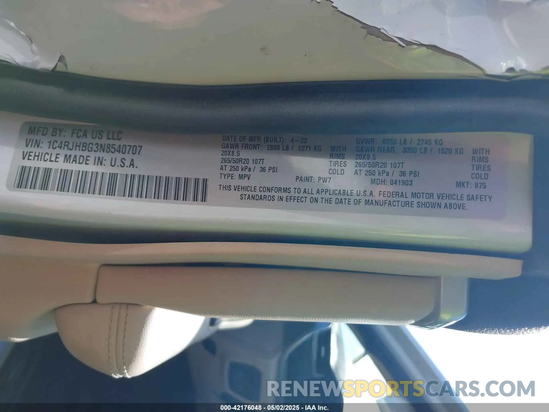 9 fotografías del automóvil dañado 1C4RJHBG3N8540707 JEEP GRAND CHEROKEE 2022