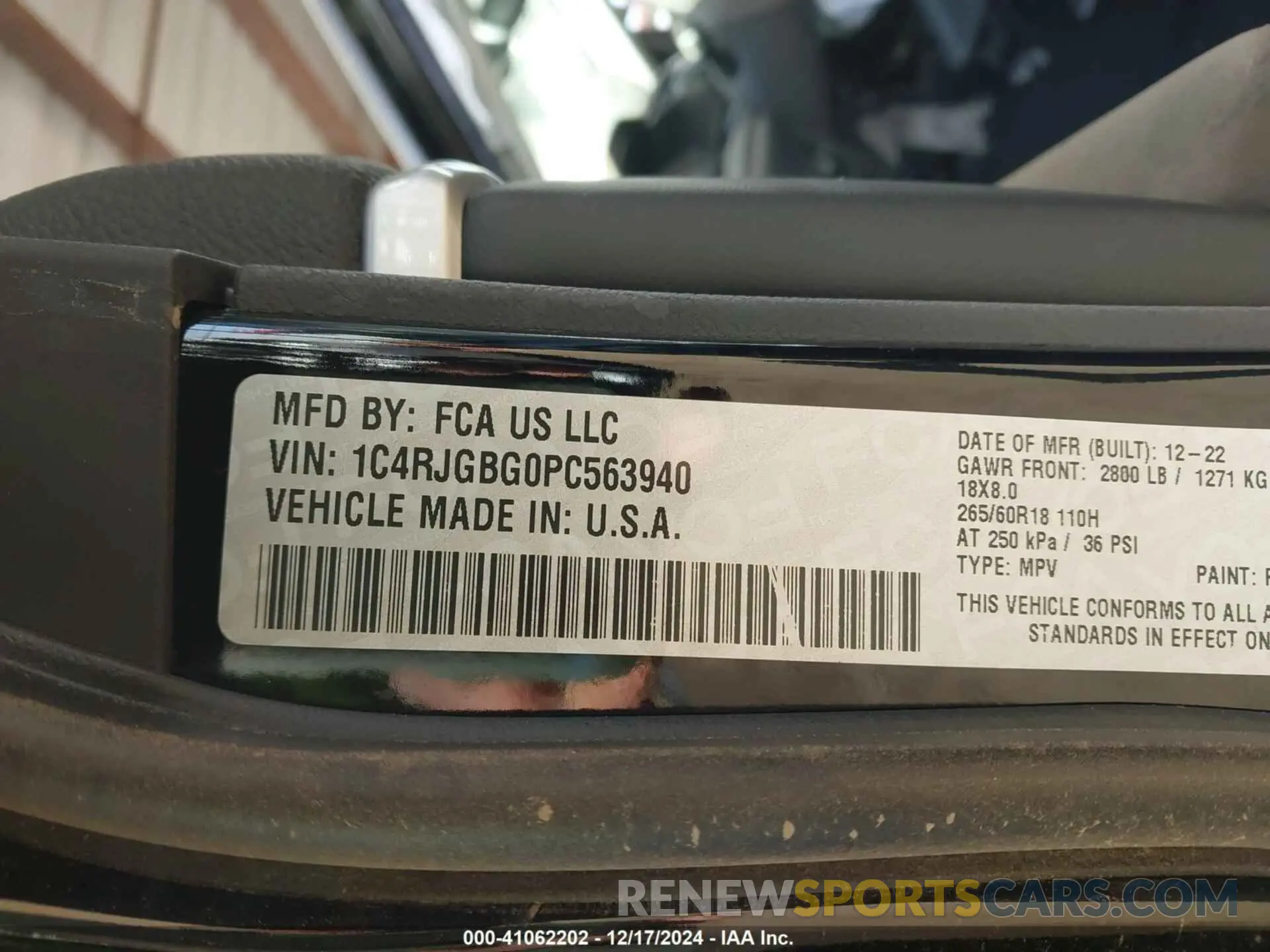 9 fotografías del automóvil dañado 1C4RJGBG0PC563940 JEEP GRAND CHEROKEE 2023