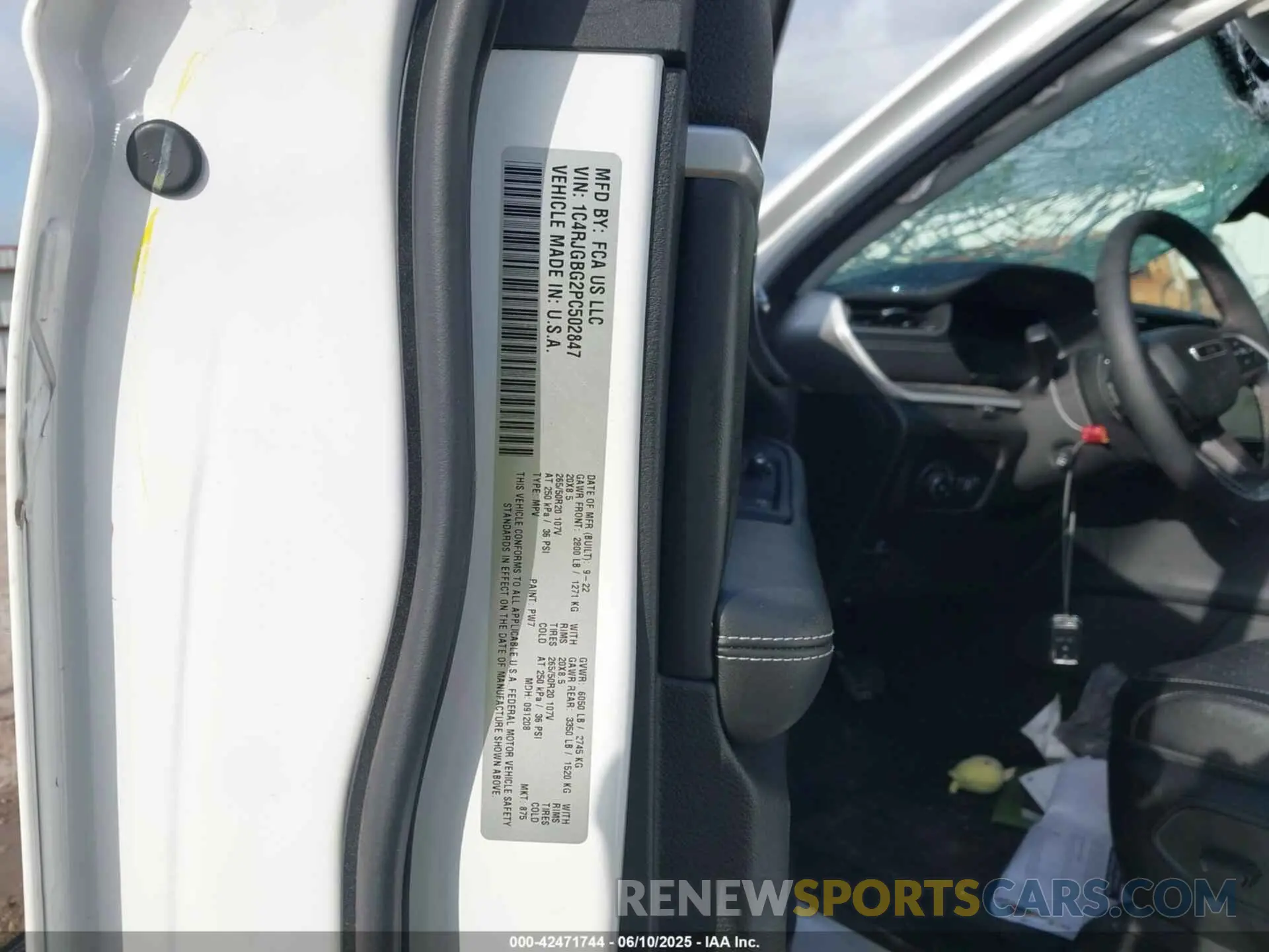 9 fotografías del automóvil dañado 1C4RJGBG2PC502847 JEEP GRAND CHEROKEE 2023