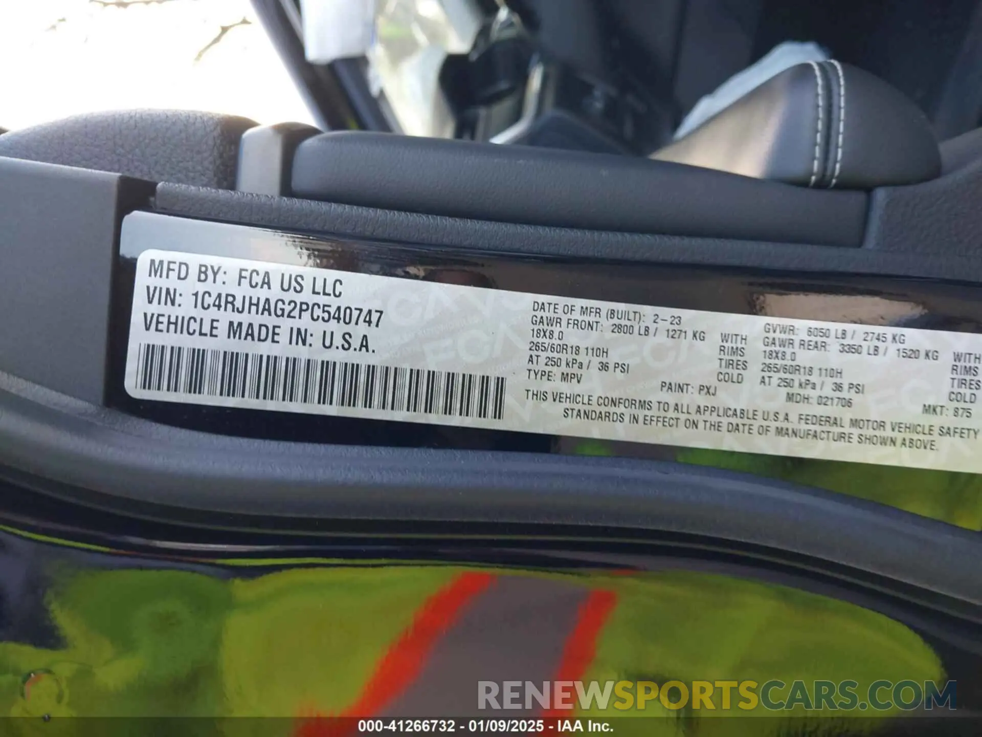 9 fotografías del automóvil dañado 1C4RJHAG2PC540747 JEEP GRAND CHEROKEE 2023