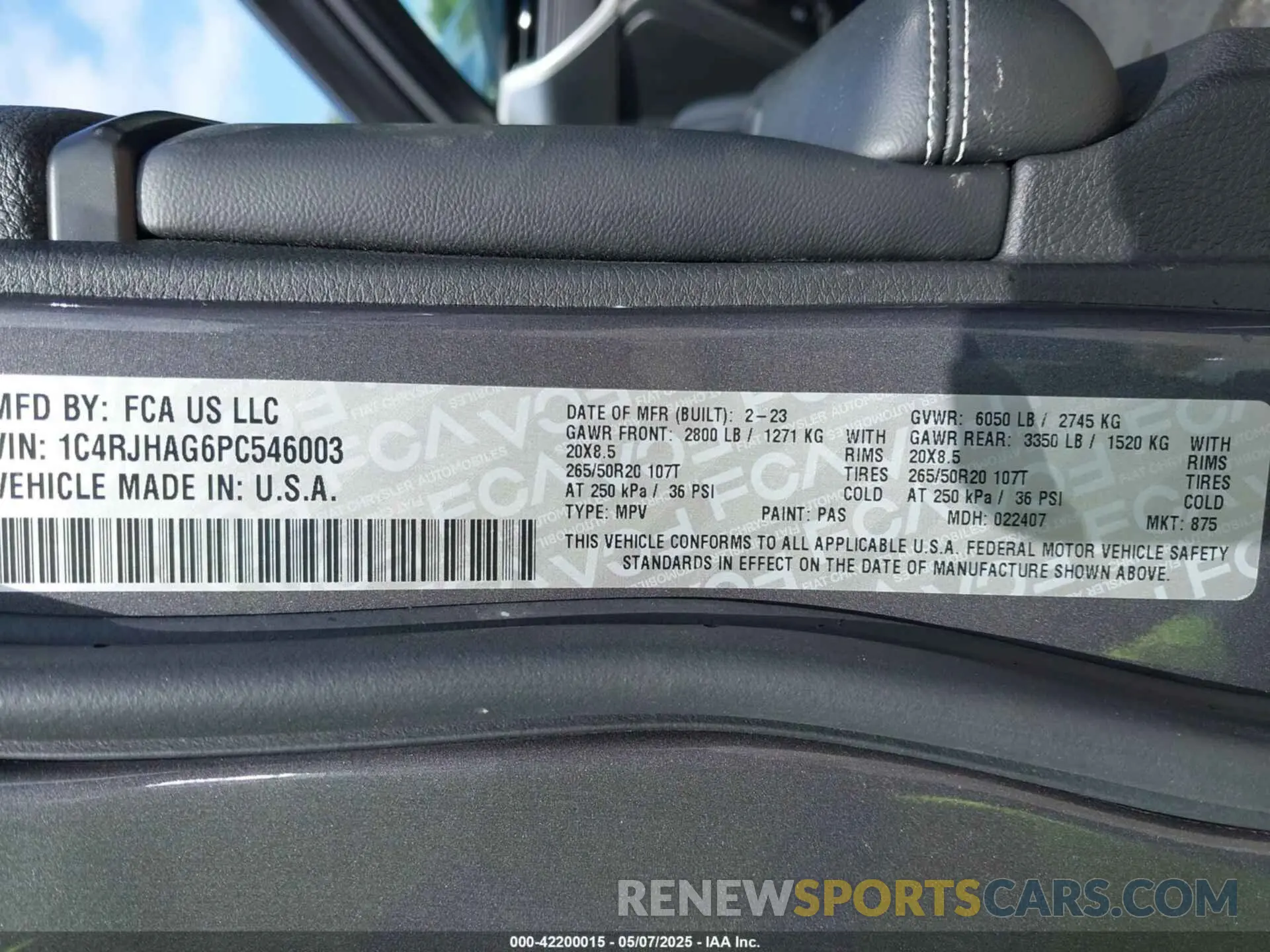 9 fotografías del automóvil dañado 1C4RJHAG6PC546003 JEEP GRAND CHEROKEE 2023