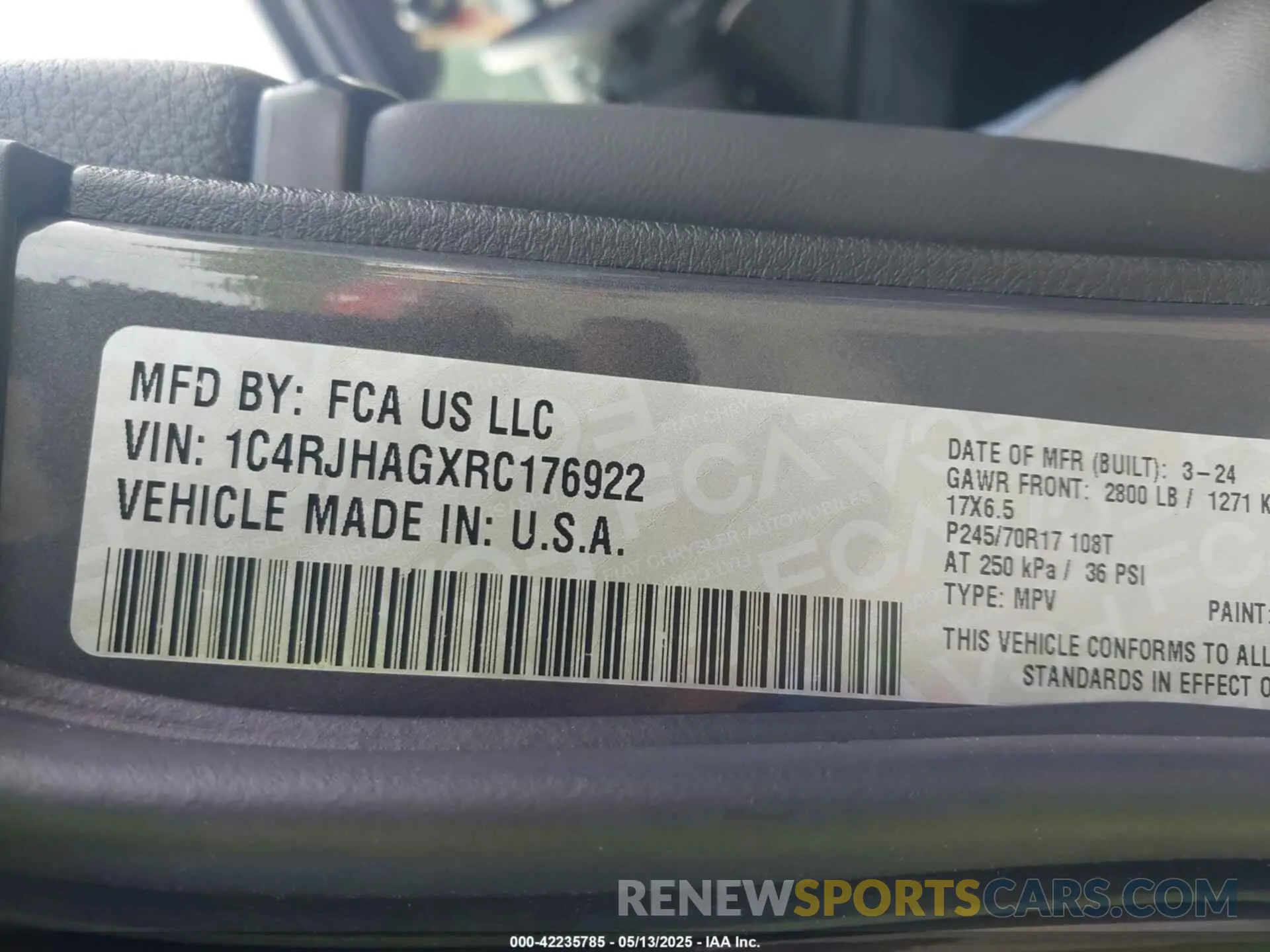 9 fotografías del automóvil dañado 1C4RJHAGXRC176922 JEEP GRAND CHEROKEE 2024