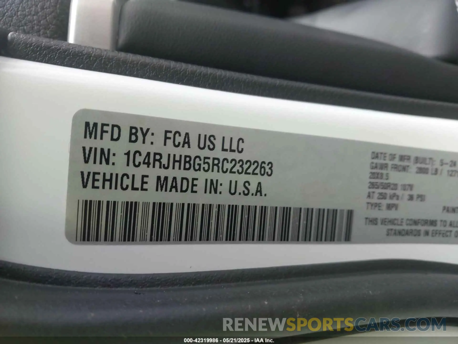 9 fotografías del automóvil dañado 1C4RJHBG5RC232263 JEEP GRAND CHEROKEE 2024