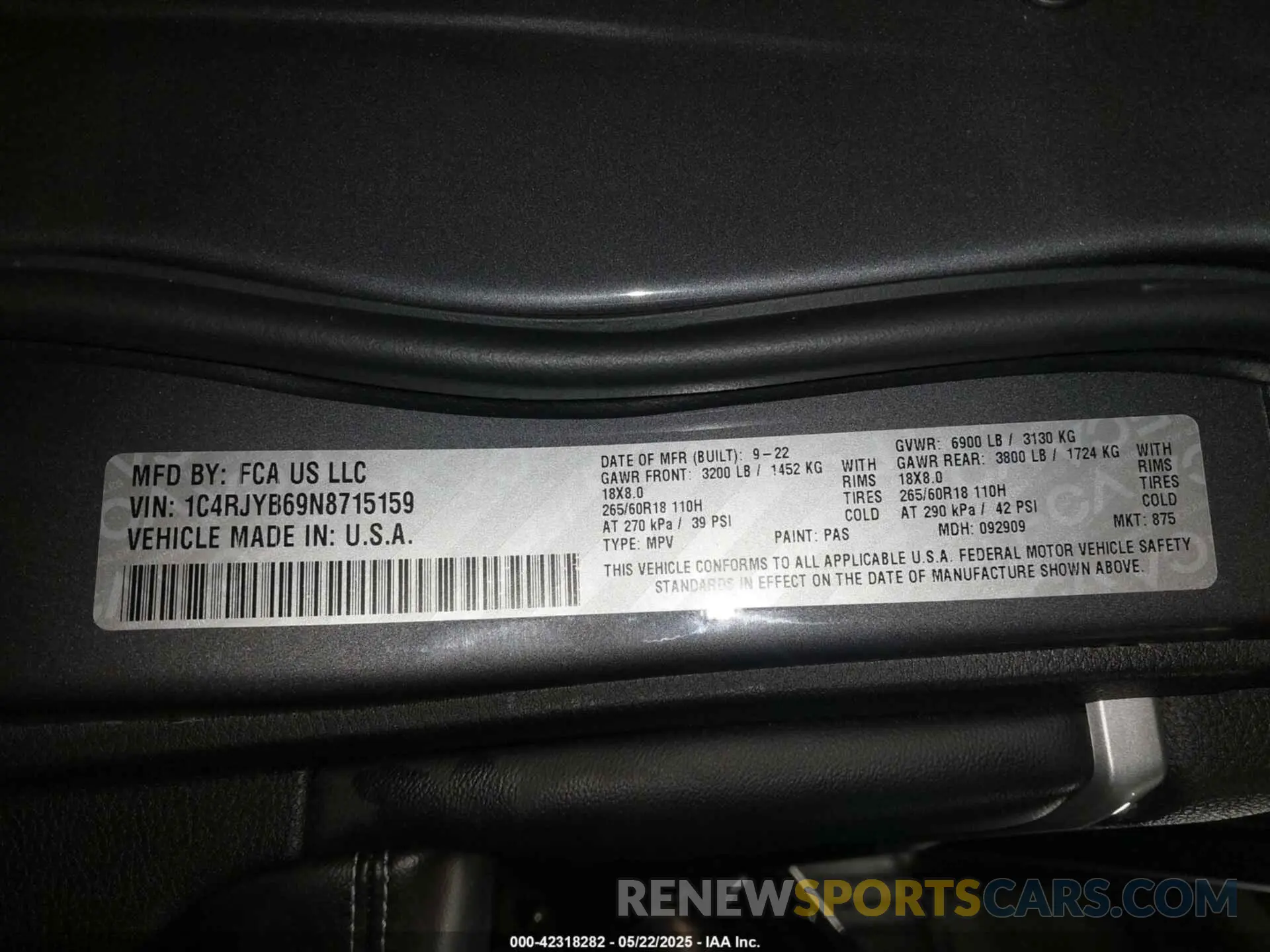 9 fotografías del automóvil dañado 1C4RJYB69N8715159 JEEP GRAND CHEROKEE 4XE 2022