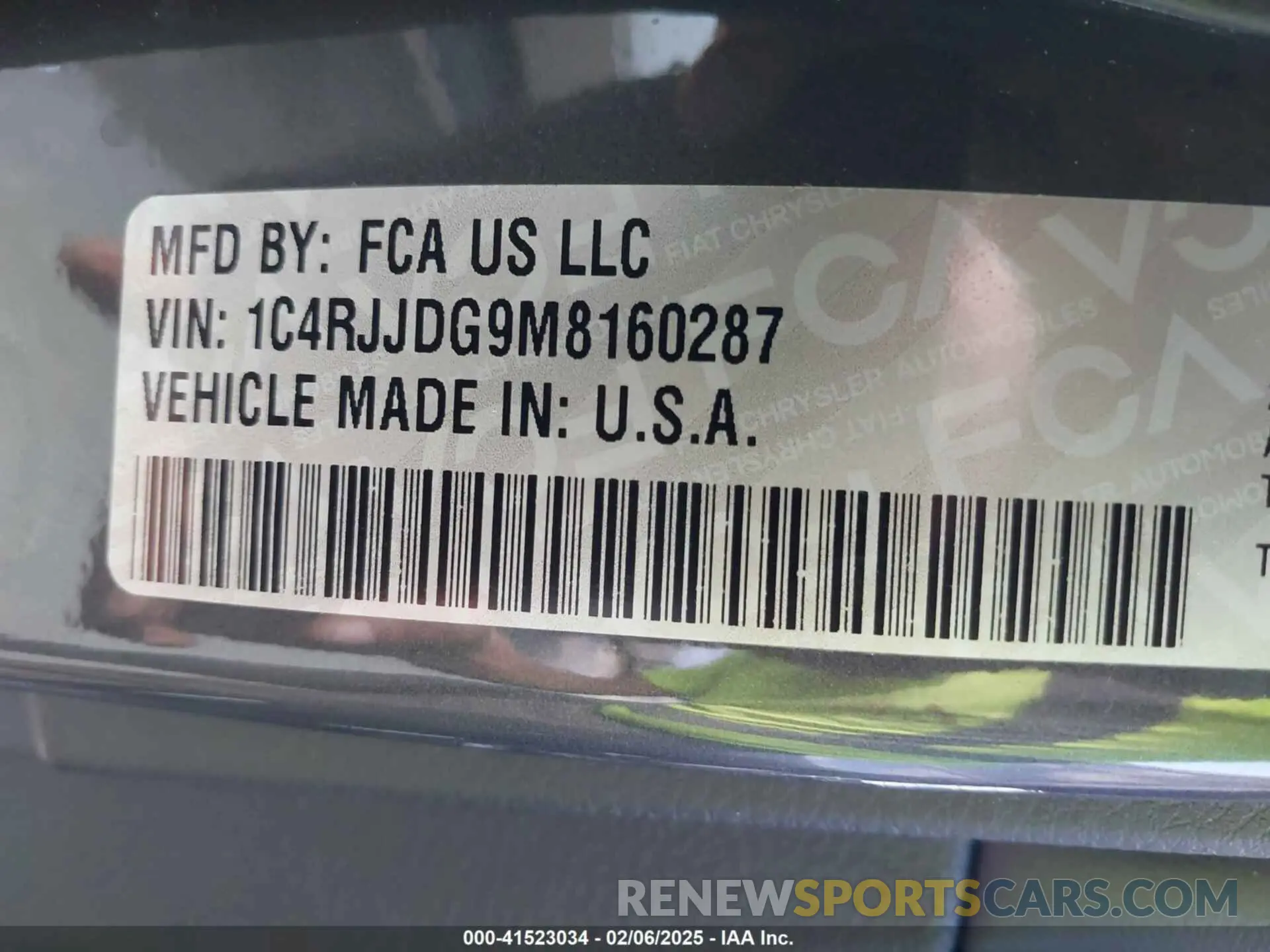 9 fotografías del automóvil dañado 1C4RJJDG9M8160287 JEEP GRAND CHEROKEE L 2021