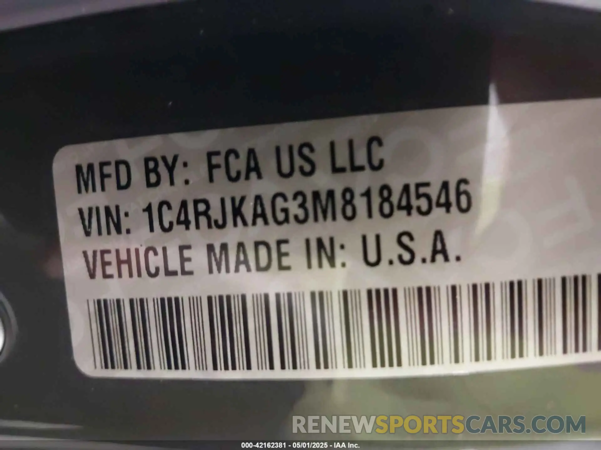 9 fotografías del automóvil dañado 1C4RJKAG3M8184546 JEEP GRAND CHEROKEE L 2021