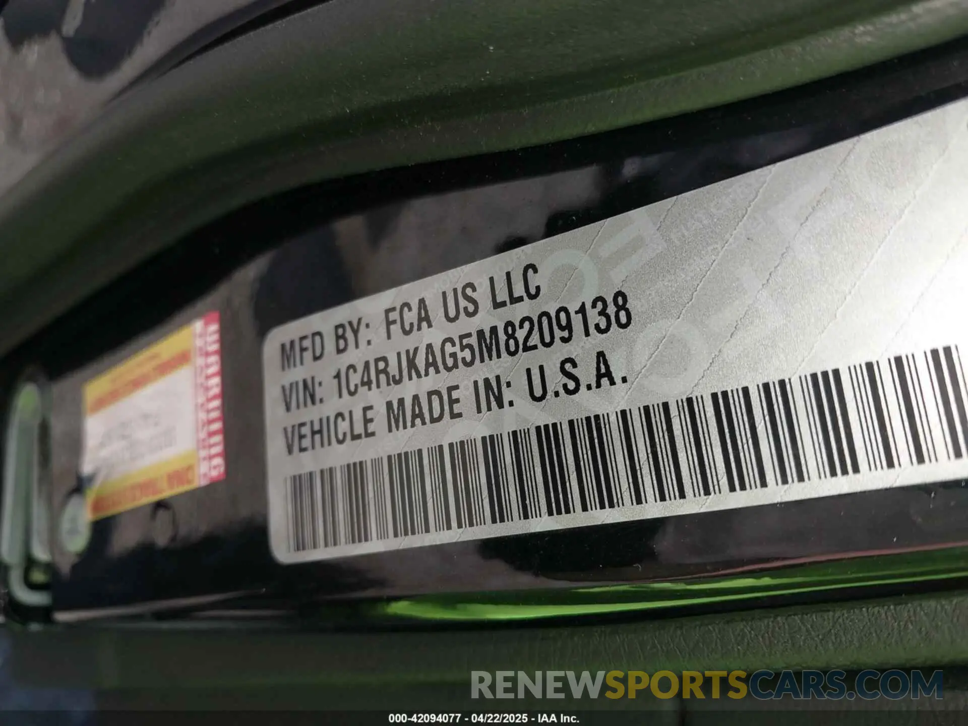 9 fotografías del automóvil dañado 1C4RJKAG5M8209138 JEEP GRAND CHEROKEE L 2021