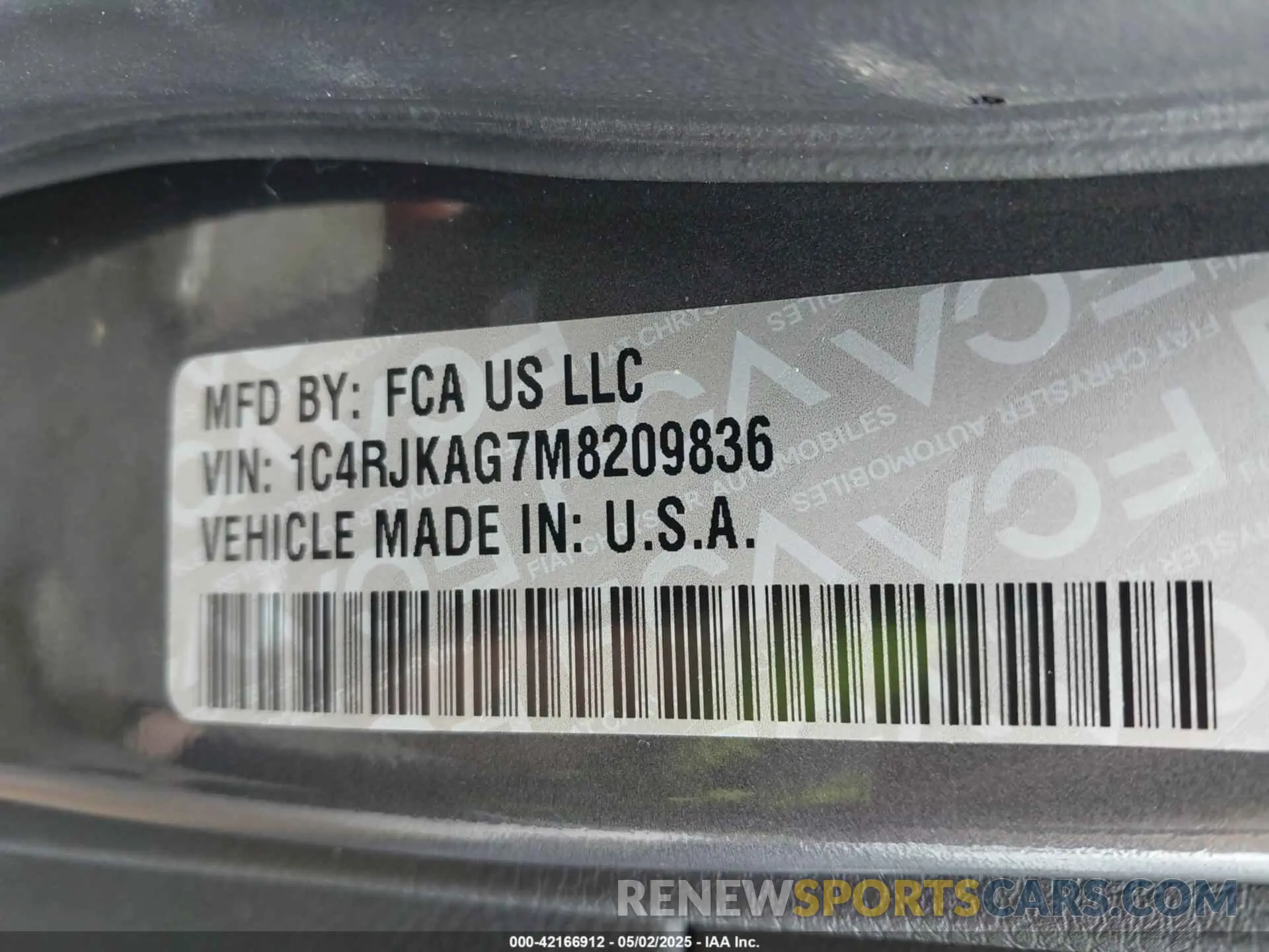 9 fotografías del automóvil dañado 1C4RJKAG7M8209836 JEEP GRAND CHEROKEE L 2021