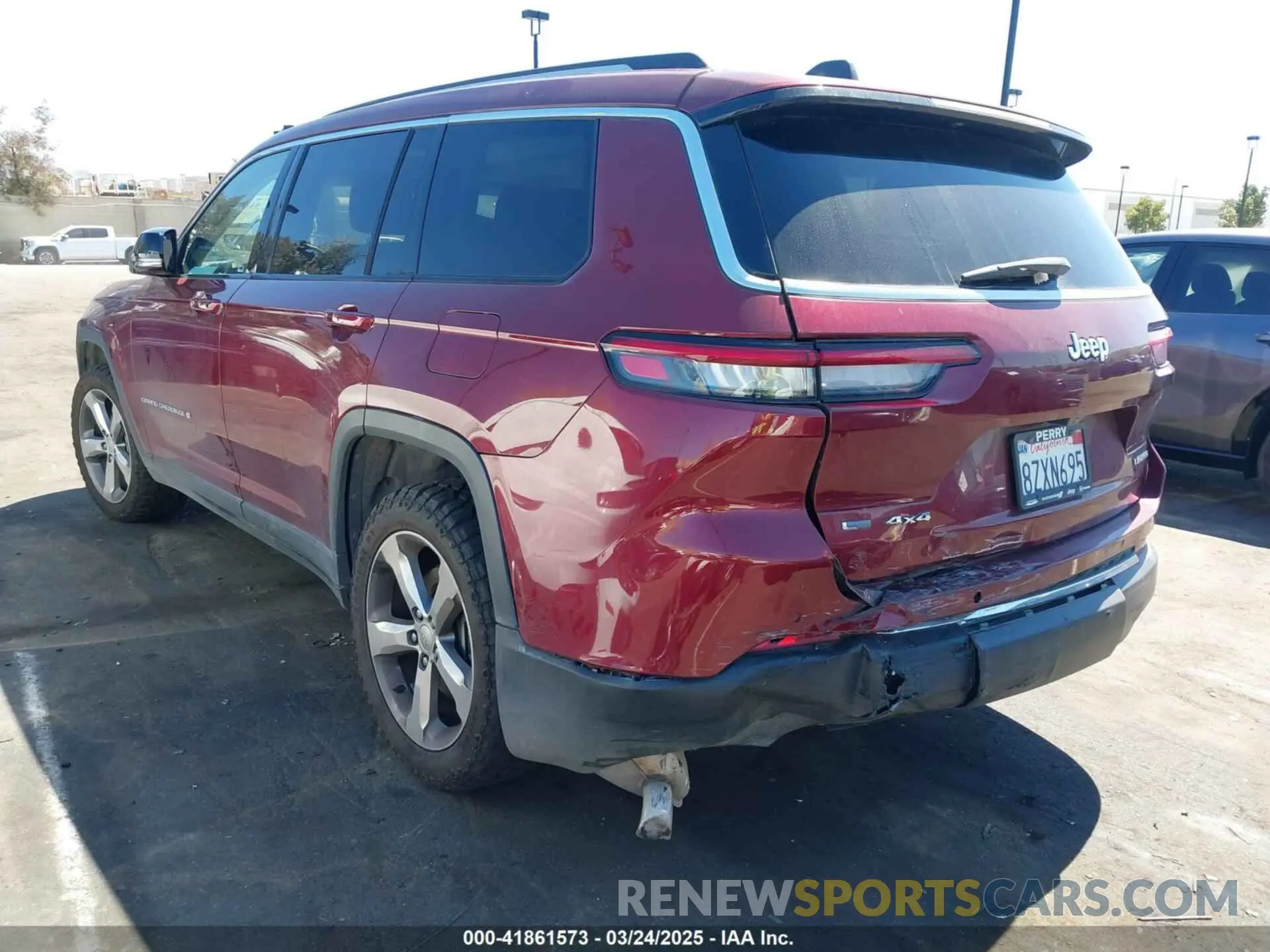 3 fotografías del automóvil dañado 1C4RJKBG7M8127961 JEEP GRAND CHEROKEE L 2021