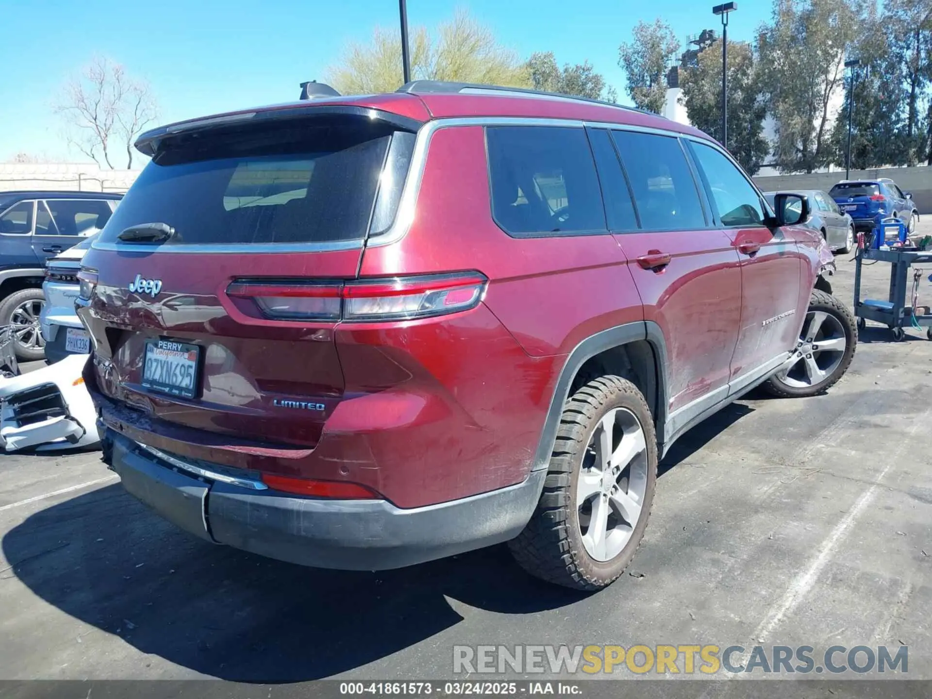 4 fotografías del automóvil dañado 1C4RJKBG7M8127961 JEEP GRAND CHEROKEE L 2021