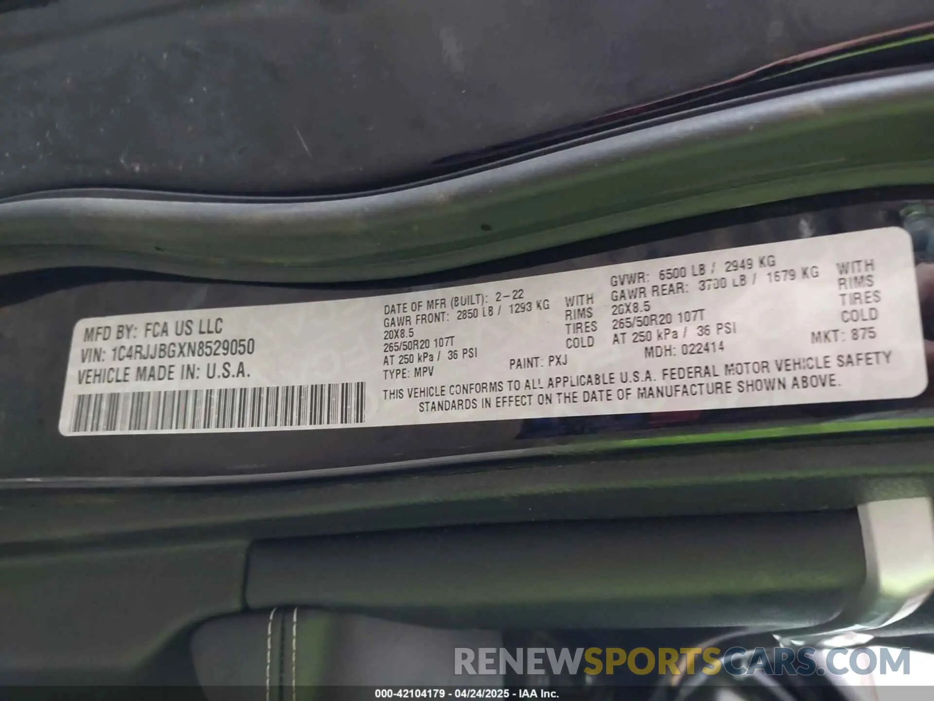 9 fotografías del automóvil dañado 1C4RJJBGXN8529050 JEEP GRAND CHEROKEE L 2022