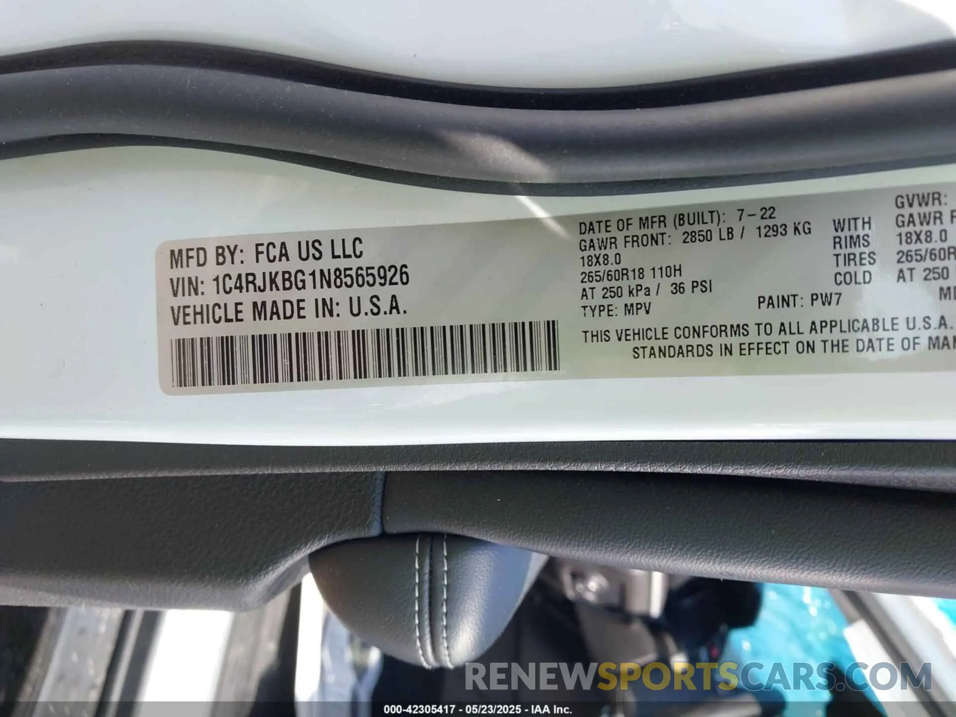 9 fotografías del automóvil dañado 1C4RJKBG1N8565926 JEEP GRAND CHEROKEE L 2022